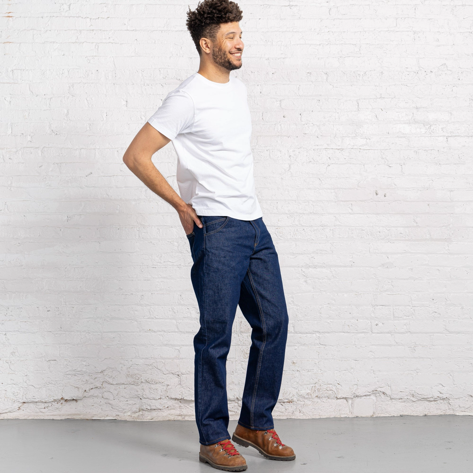 100% Cotton Relaxed Fit Dark Wash