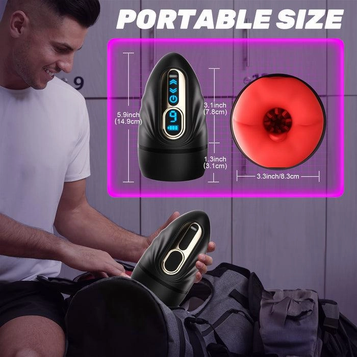 2 in 1 Mouth Shaped Penis Vibrator Male Glans Trainer Masturbation Cup