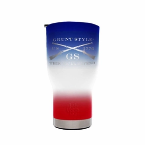30oz Stainless Steel Tumbler w/ Bottle Opener - Red, White, & Blue