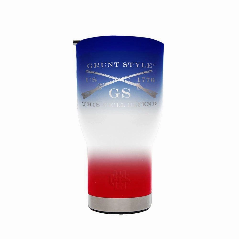 30oz Stainless Steel Tumbler w/ Bottle Opener - Red, White, & Blue