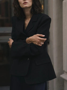 80's Black Blazer