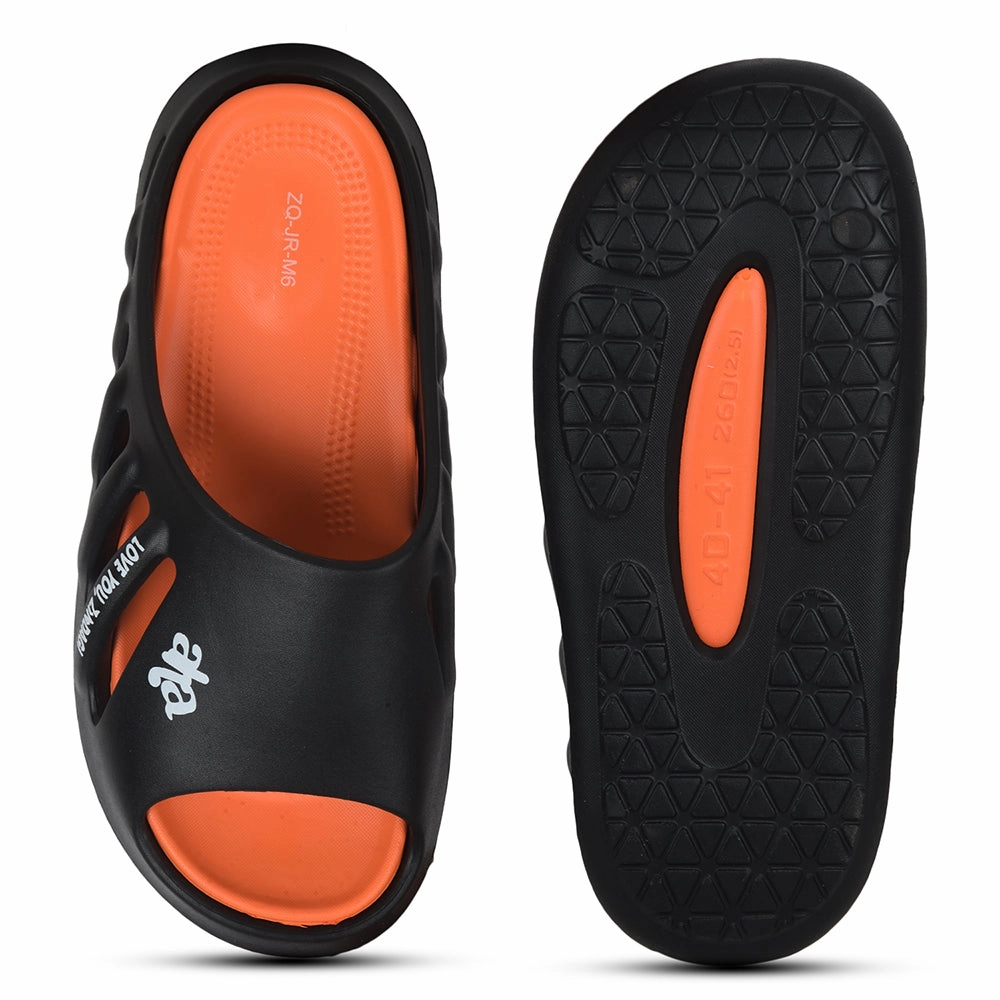A-HA Black Casual Slider For Men ZQ-JR-M6 By Liberty