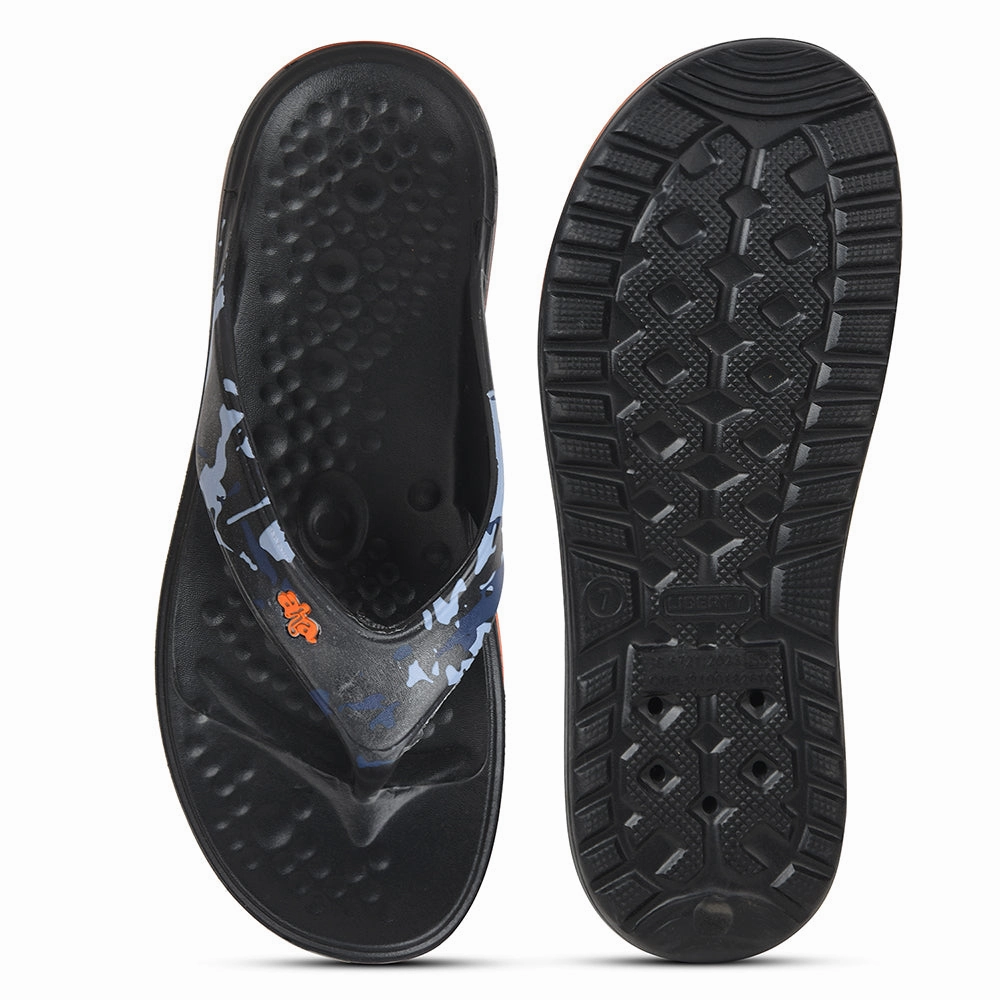 A-HA Black Casual Slipper For Mens BEACHTIM51 By Liberty