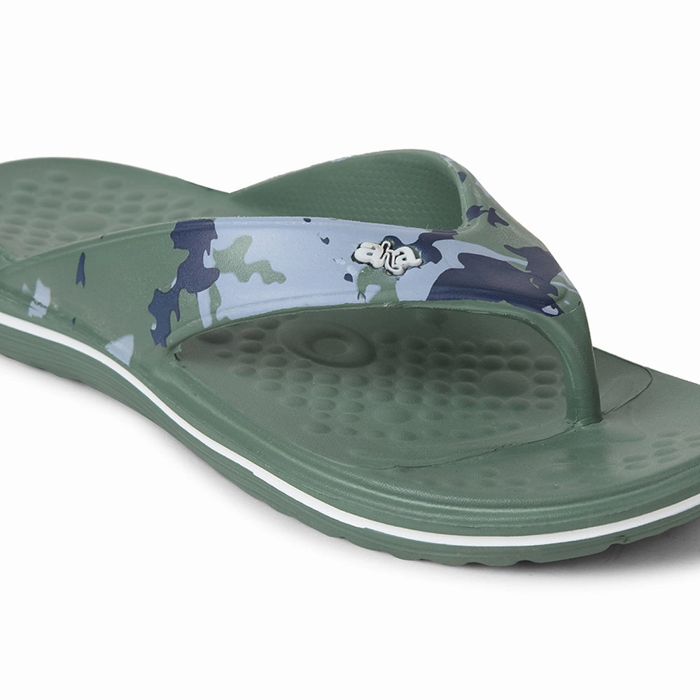 A-HA Green Casual Slipper For Mens BEACHTIM51 By Liberty