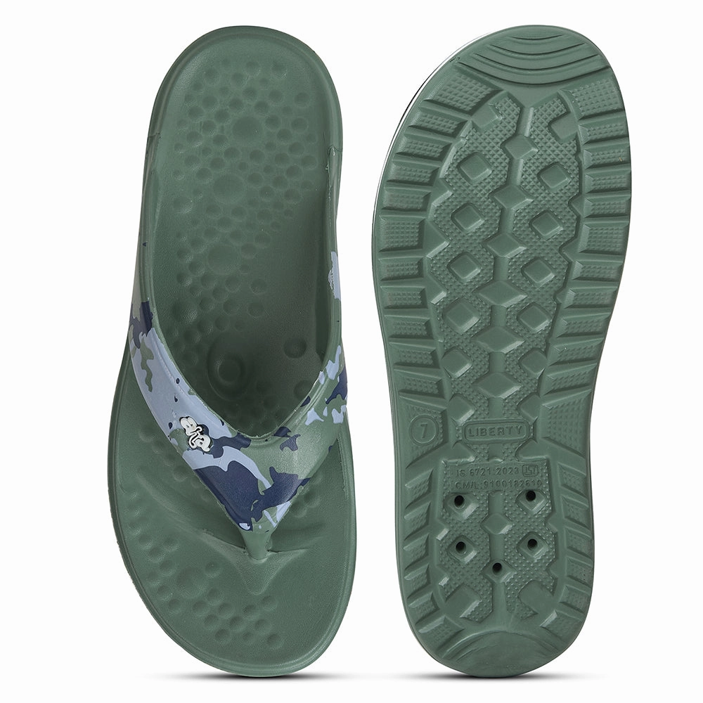 A-HA Green Casual Slipper For Mens BEACHTIM51 By Liberty