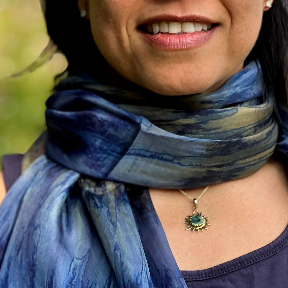 Abalone Sun Necklace - Brass, Indonesia