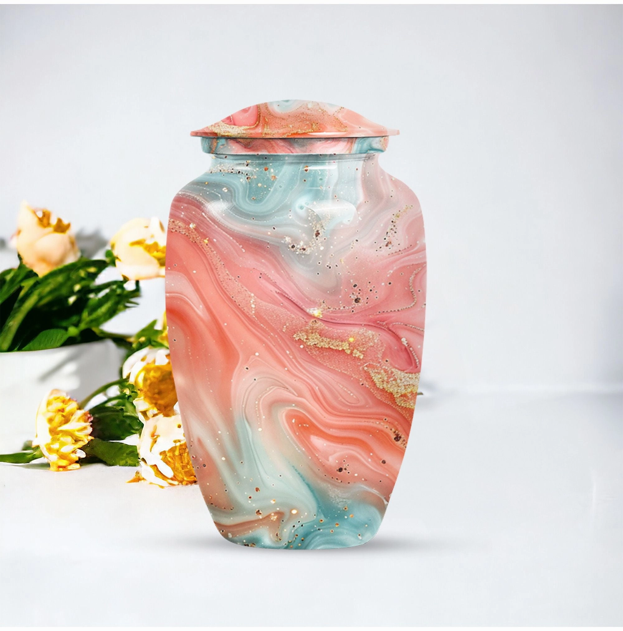 Abstract Elegance - Stately Memorial Cremation Urn for Ashes