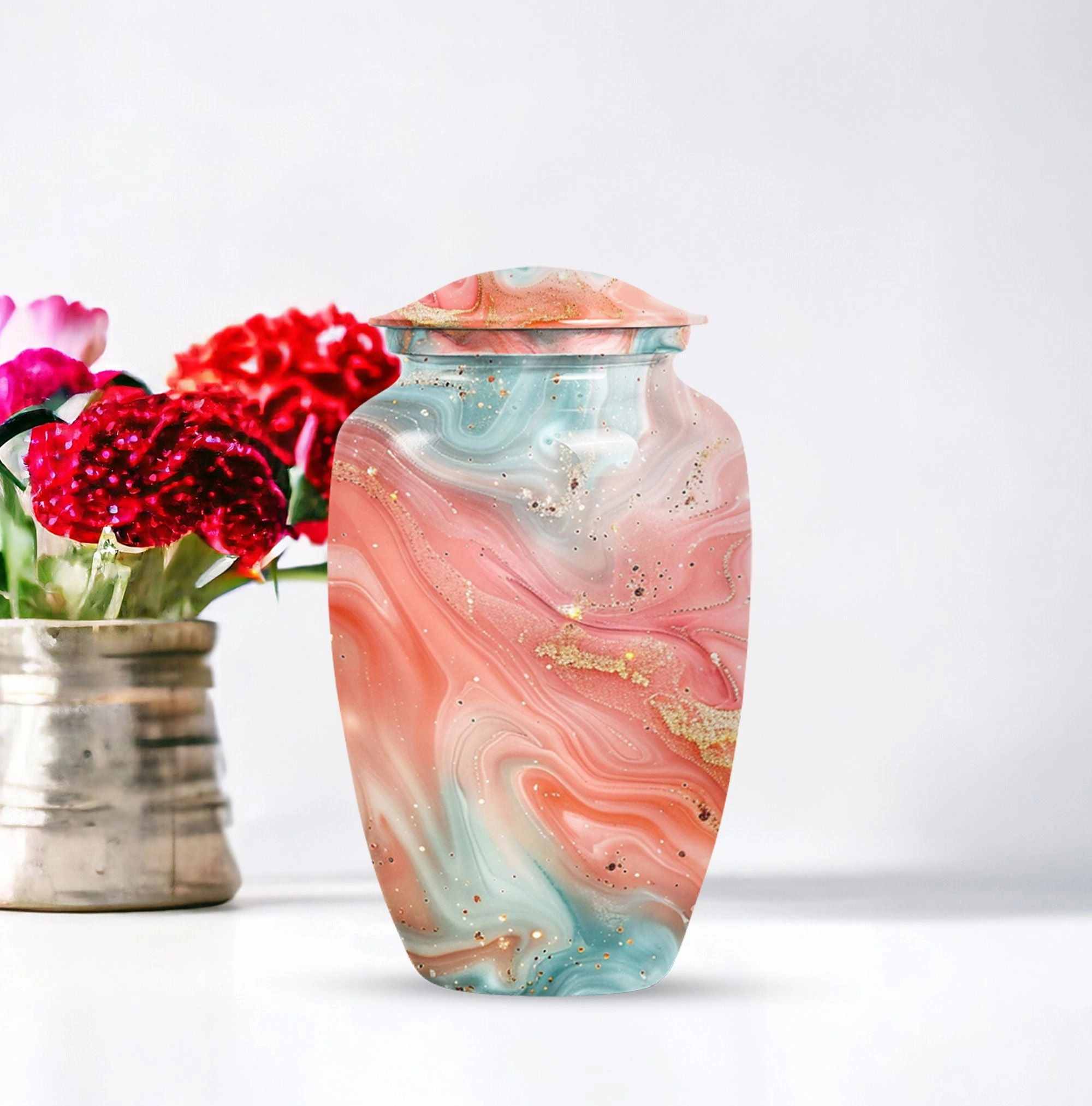 Abstract Elegance - Stately Memorial Cremation Urn for Ashes