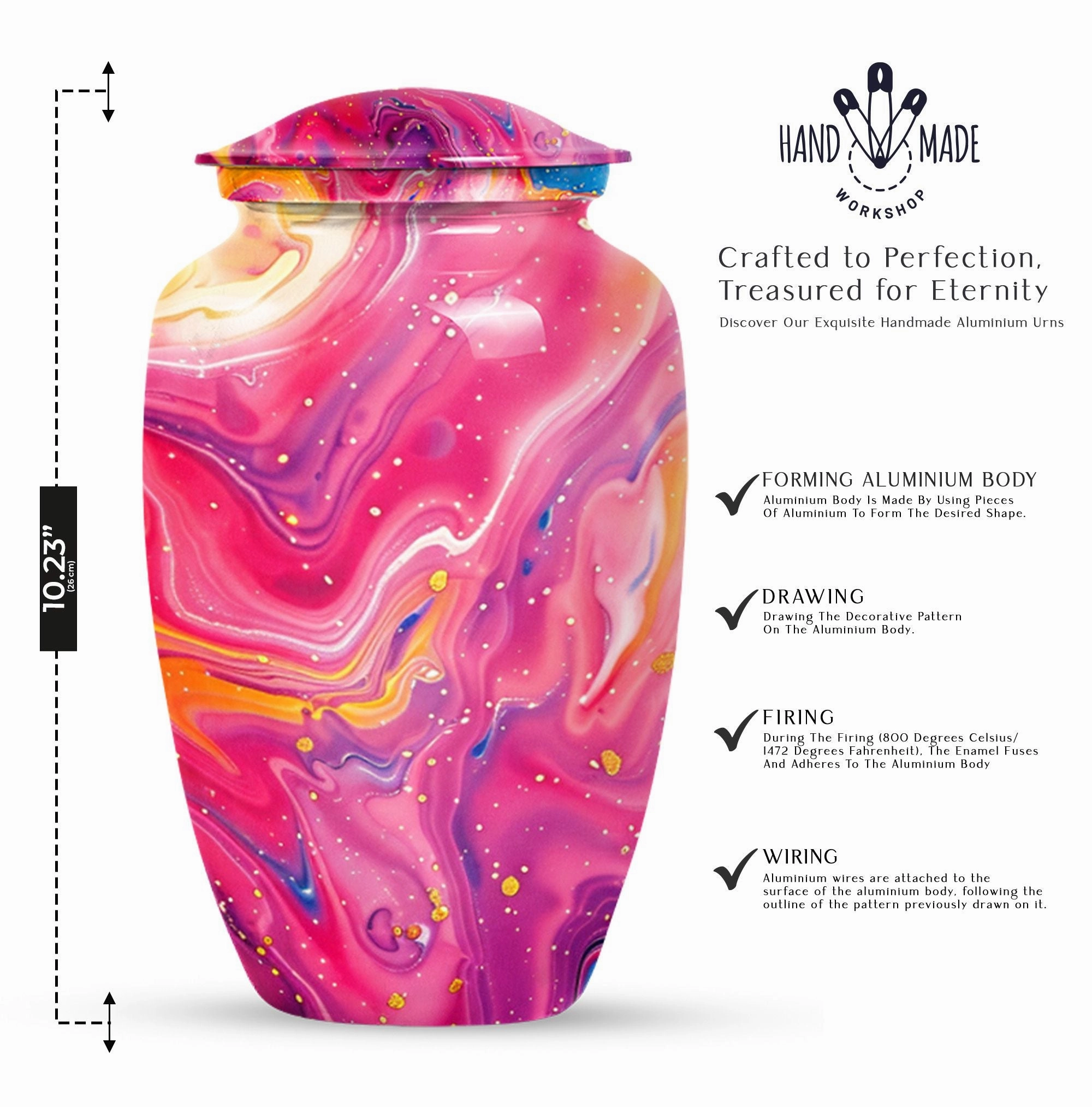 Abstract Eternity - Commemorative Cremation Urn, Keepsake Urn