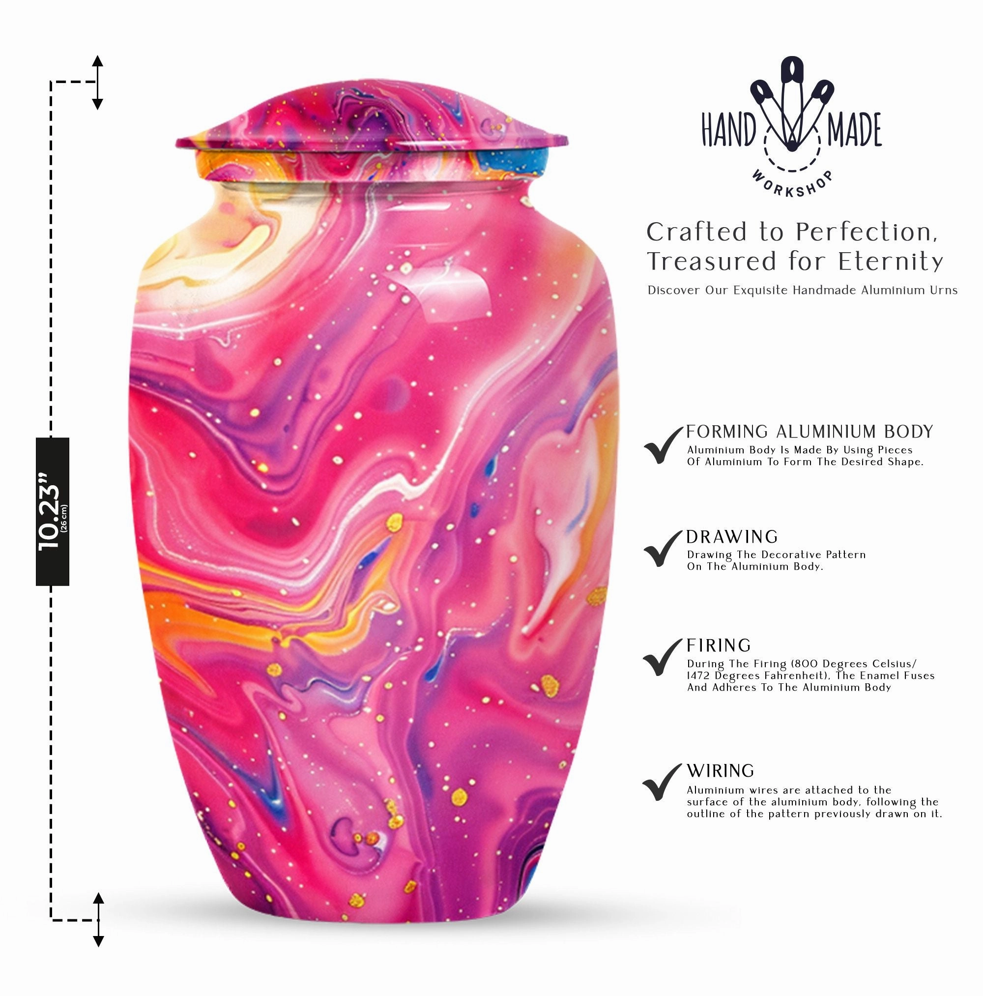 Abstract Eternity - Commemorative Cremation Urn, Keepsake Urn