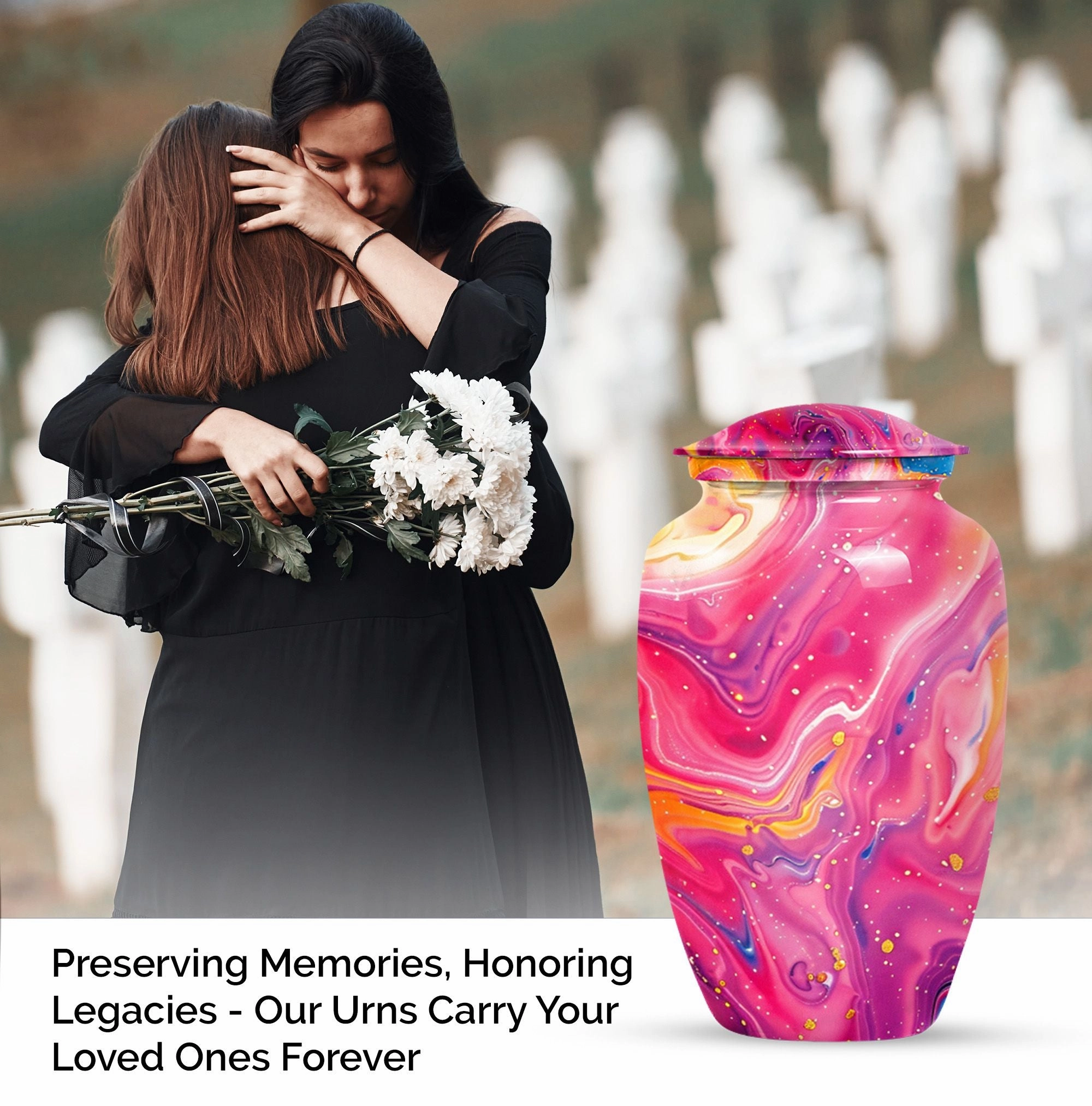Abstract Eternity - Commemorative Cremation Urn, Keepsake Urn