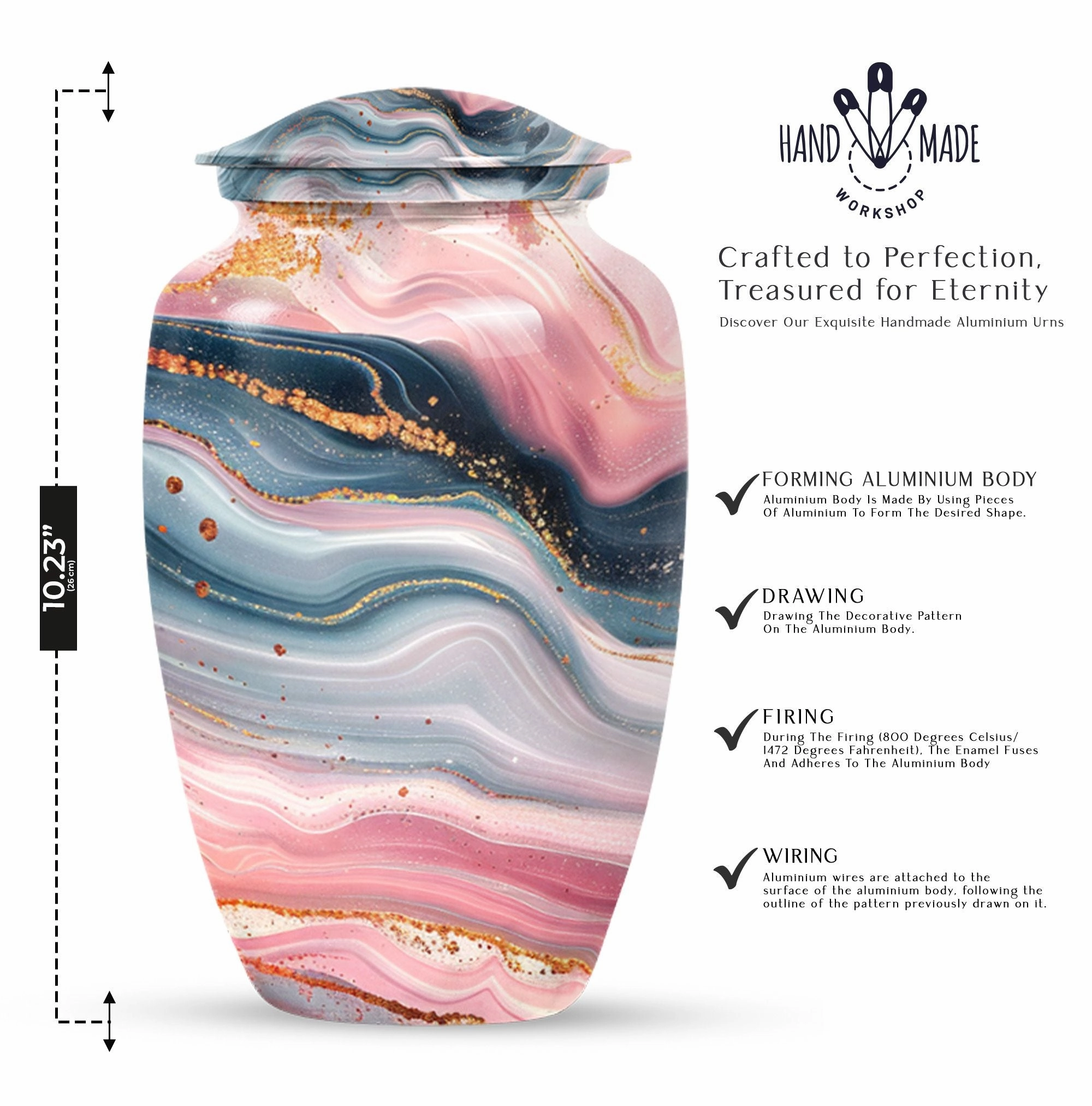 Abstract Female Cremation Urn Remembrance Companion