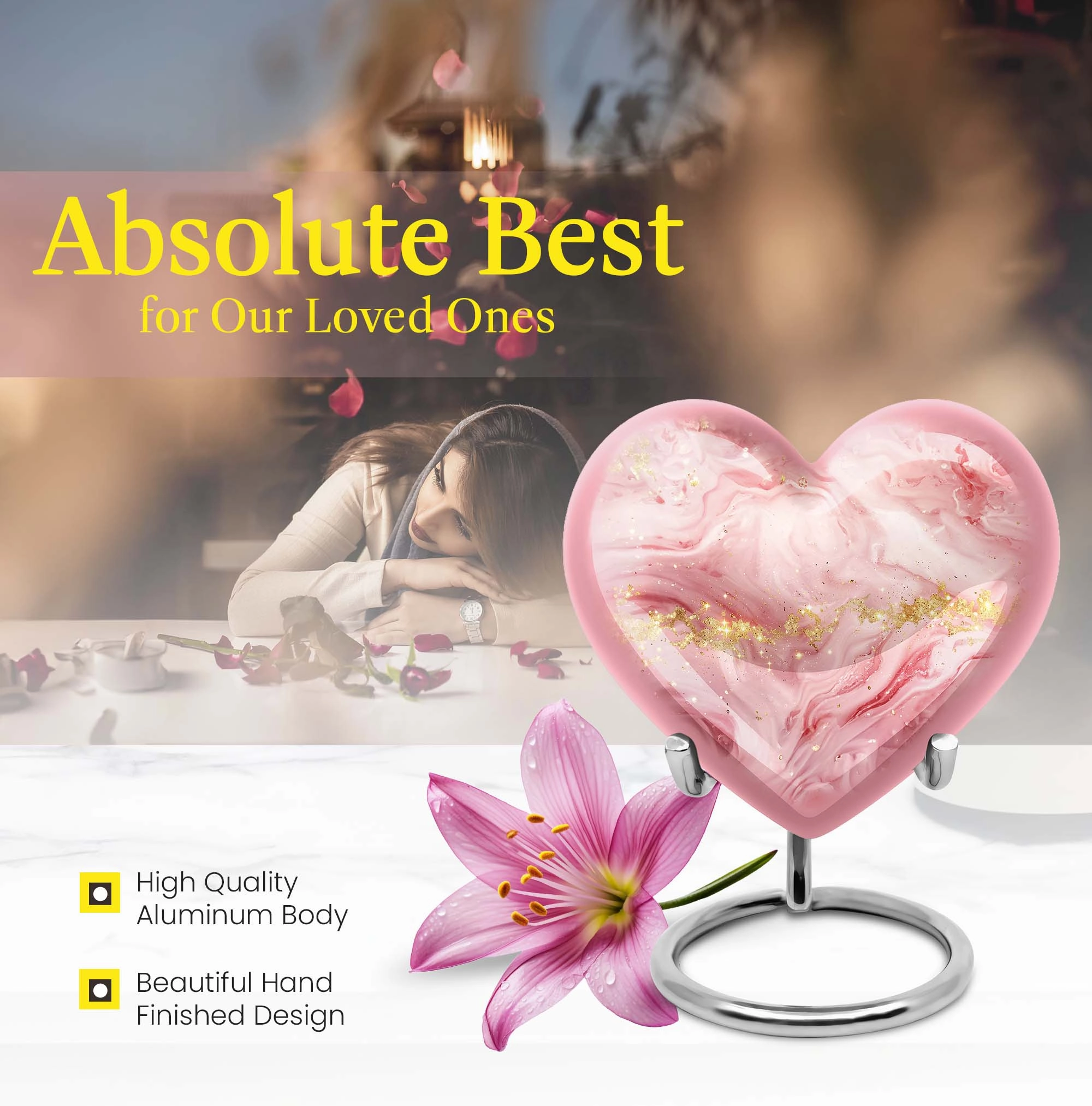 Abstract Handmade Cremation Urn For Ashes For Men & Women