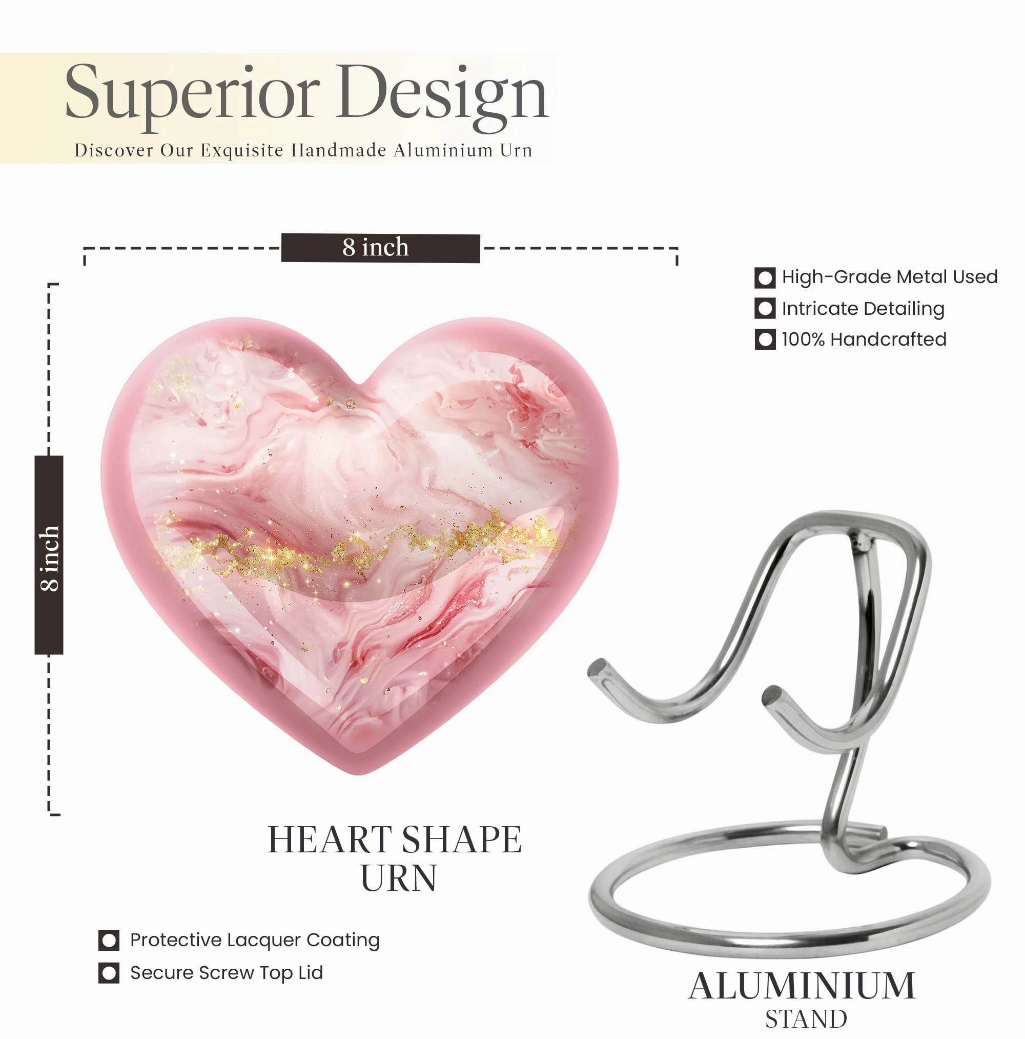 Abstract Handmade Cremation Urn For Ashes For Men & Women