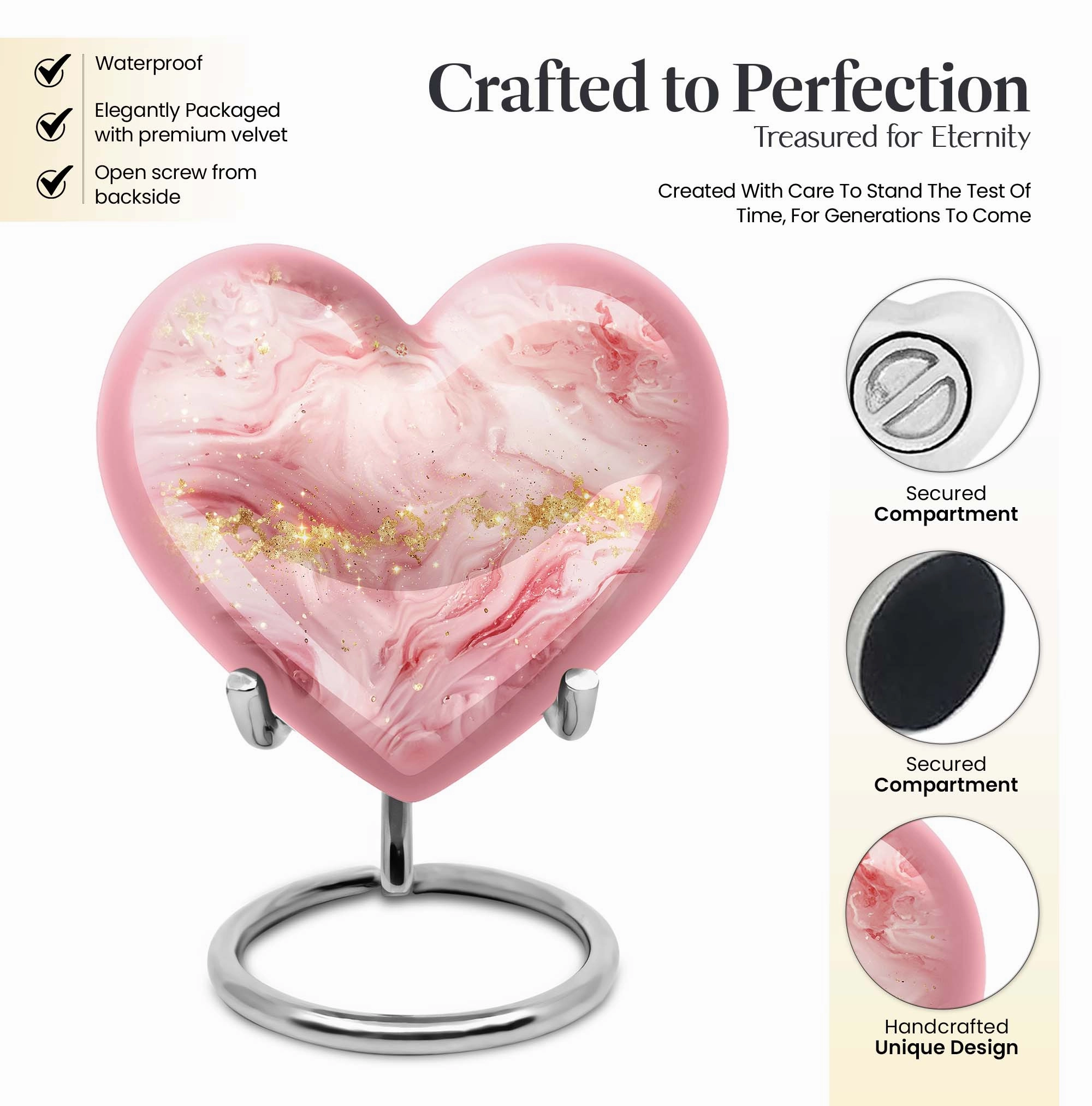 Abstract Handmade Cremation Urn For Ashes For Men & Women
