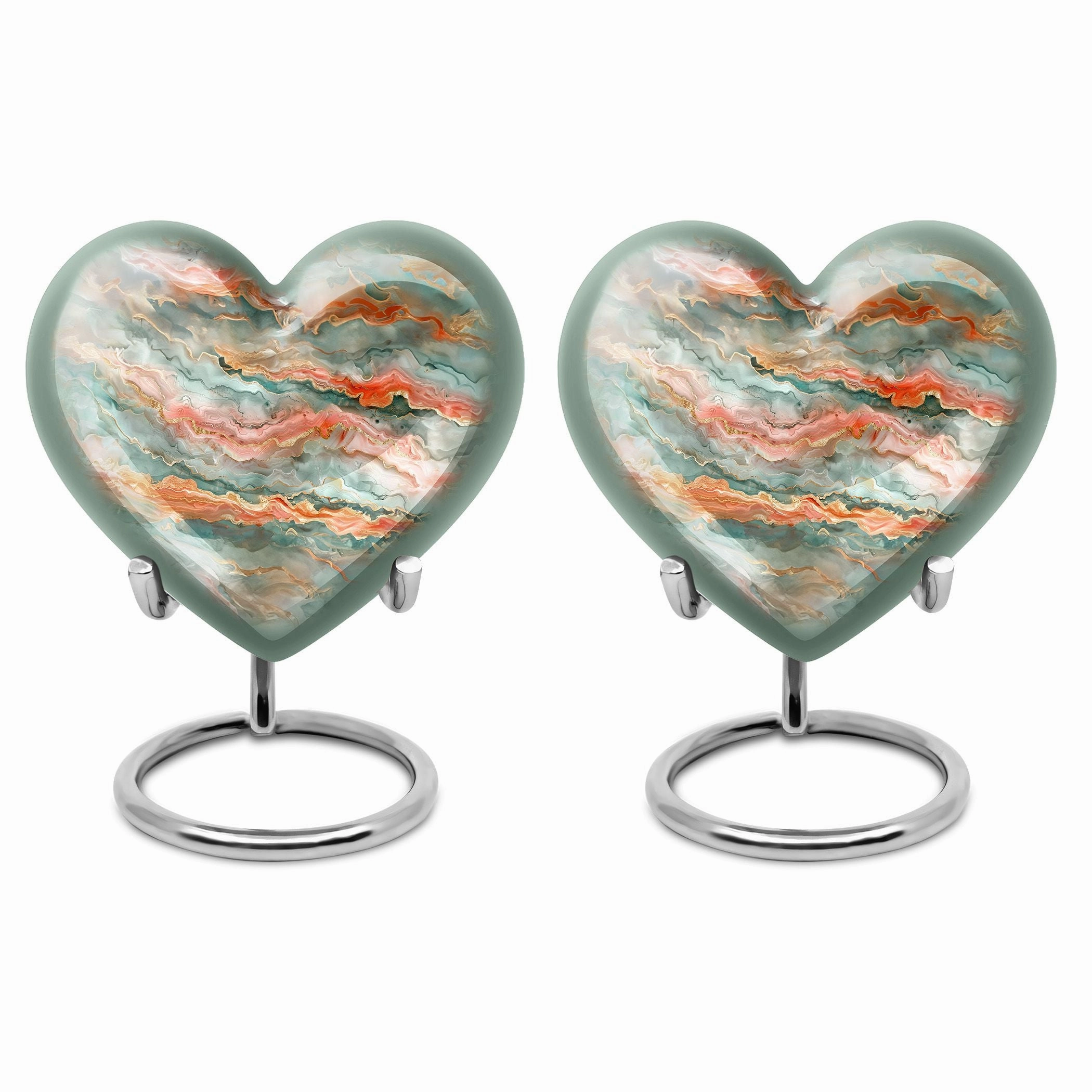 Abstract Heart - Exquisite Funeral Urn for Men's Ashes