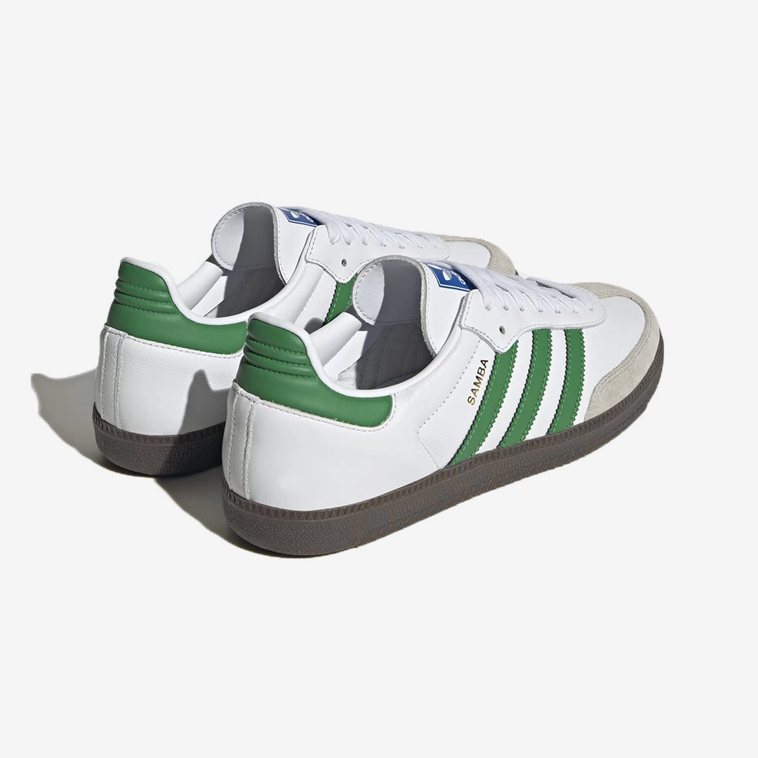 Adidas Originals | SAMBA OG  { CLOUD WHITE/GREEN