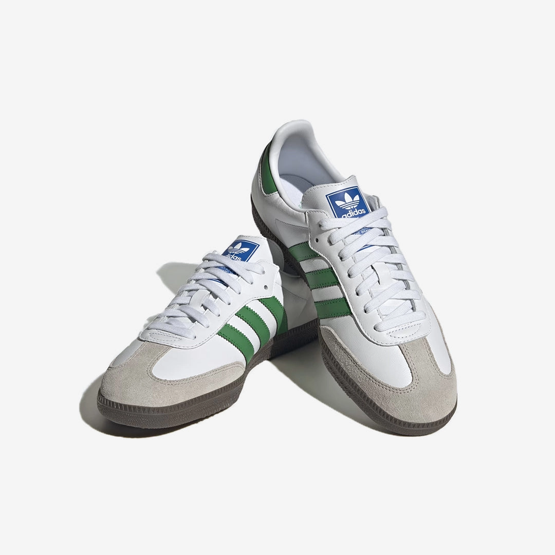 Adidas Originals | SAMBA OG  { CLOUD WHITE/GREEN