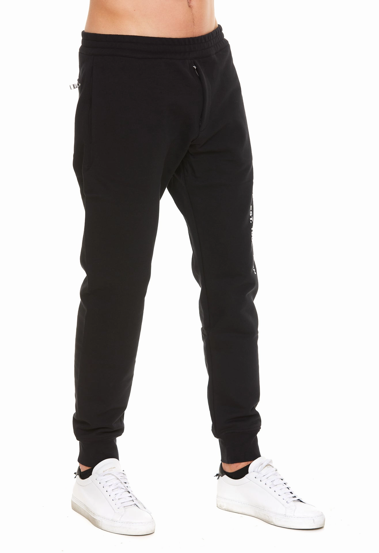 Alexander McQueen Logo Printed Slim Cut Track Trousers