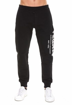 Alexander McQueen Logo Printed Slim Cut Track Trousers