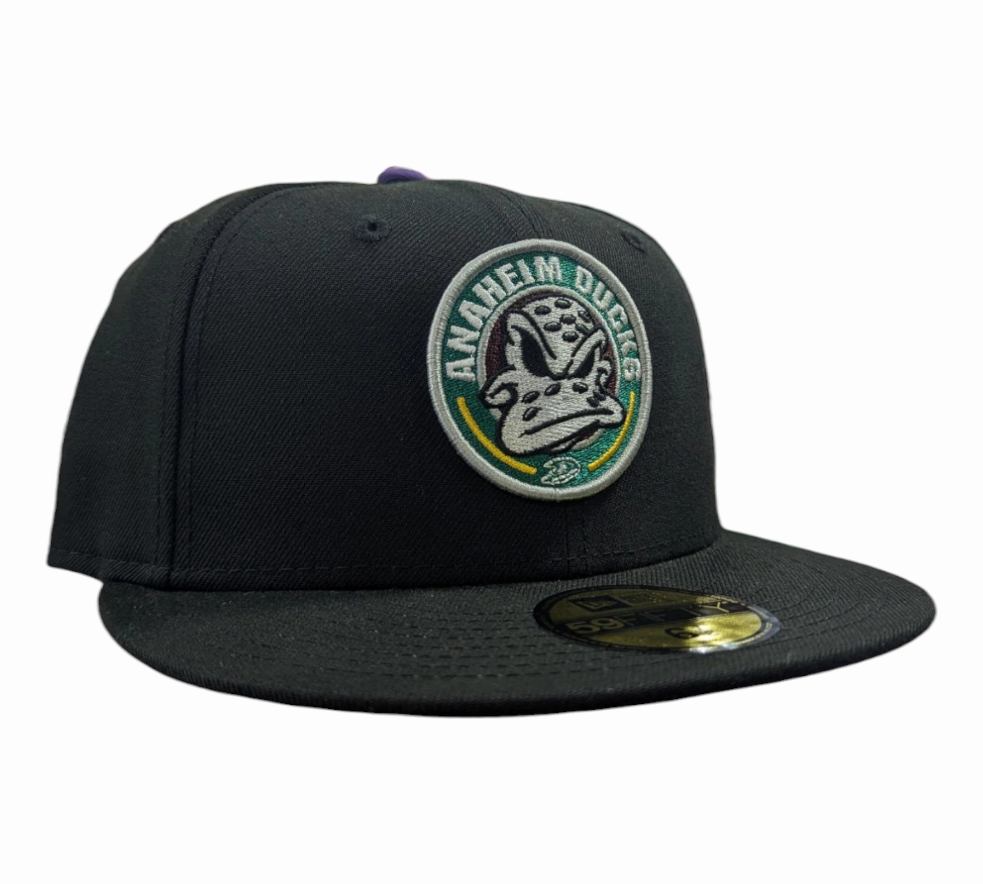 Anaheim Mighty Ducks New Era Black Wild Wing 59FIFTY Fitted Hat