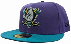 Anaheim Mighty Ducks New Era Purple/Teal Ducks Fly Together 59FIFTY Fitted Hat