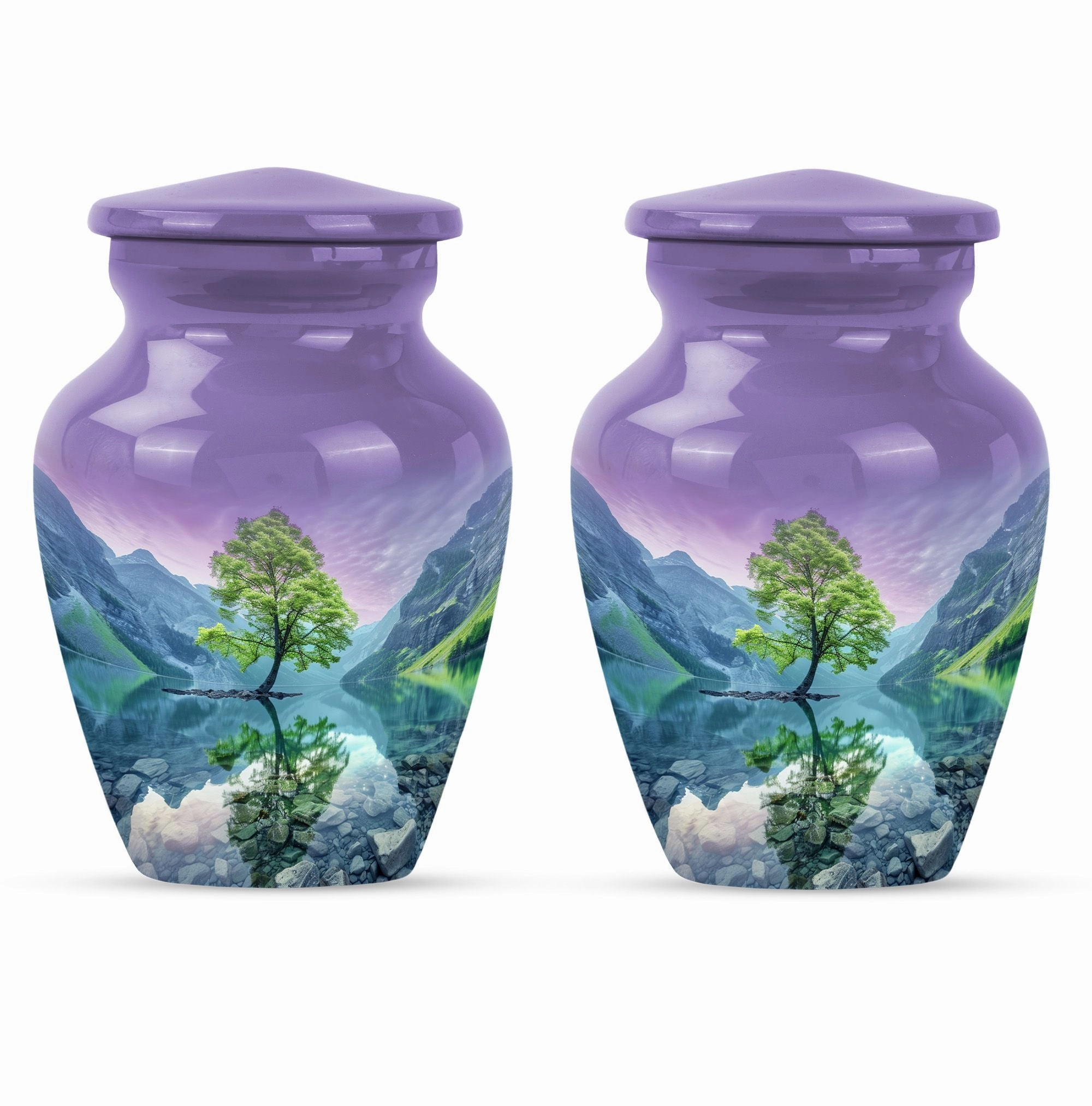 Arora Borealis Northern Lights Cremation Urn For Human Ashes