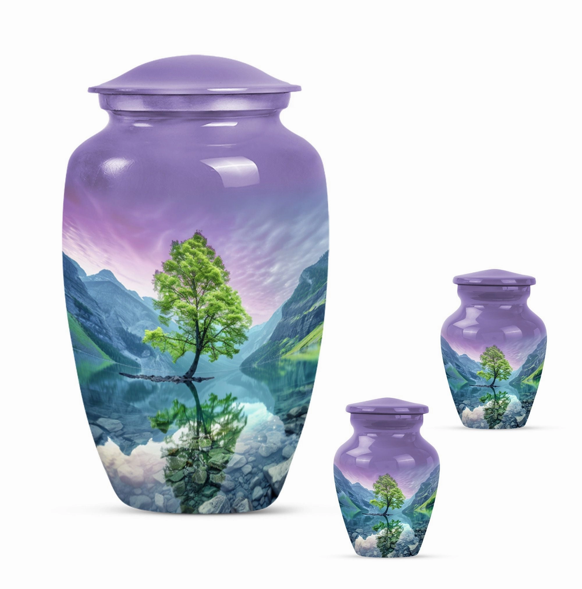 Arora Borealis Northern Lights Cremation Urn For Human Ashes
