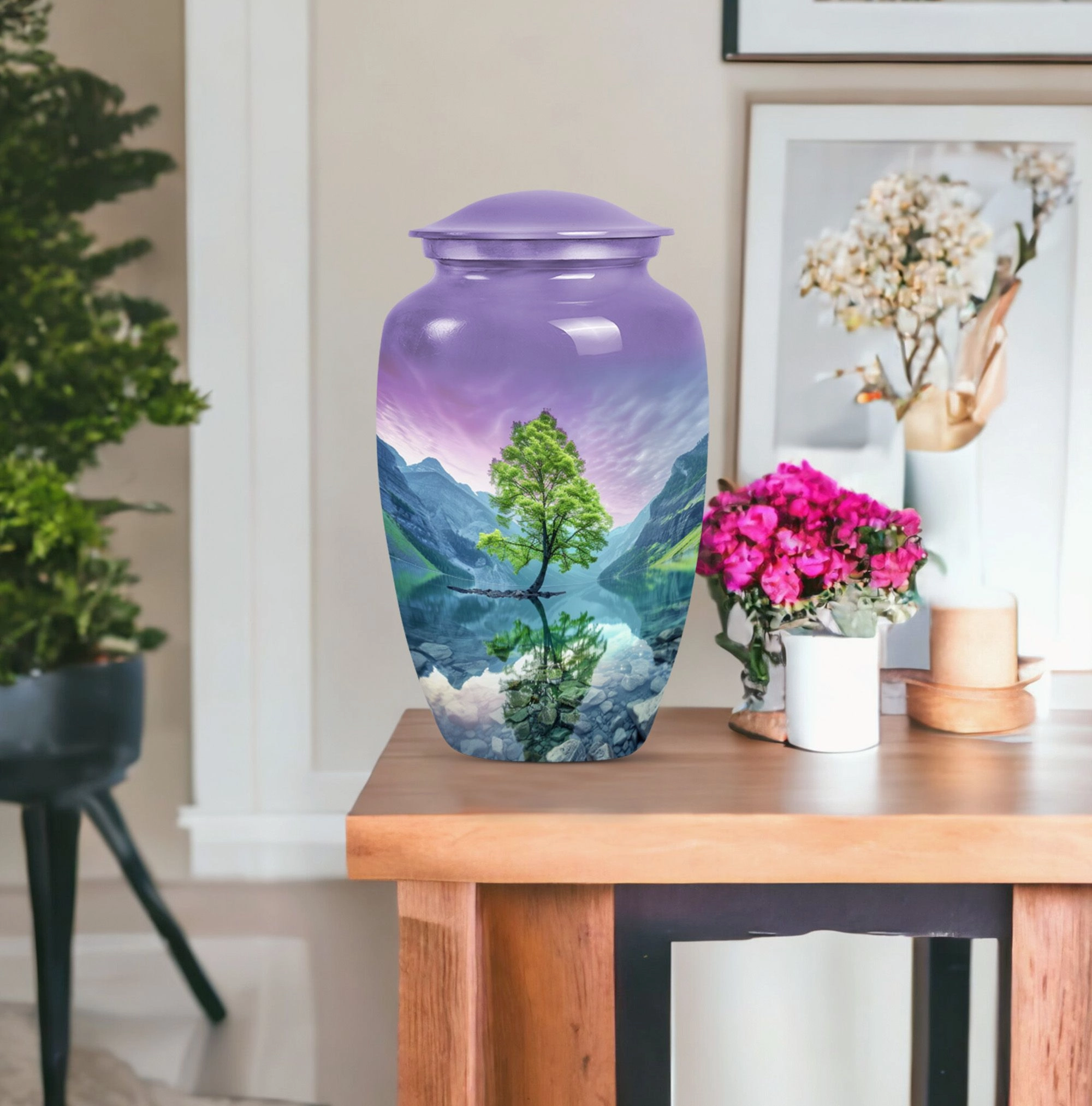 Arora Borealis Northern Lights Cremation Urn For Human Ashes