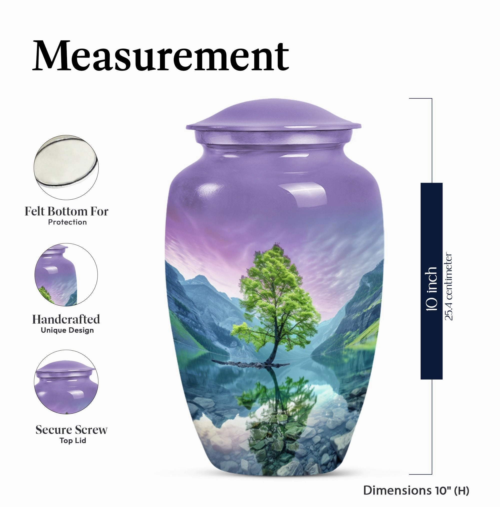 Arora Borealis Northern Lights Cremation Urn For Human Ashes