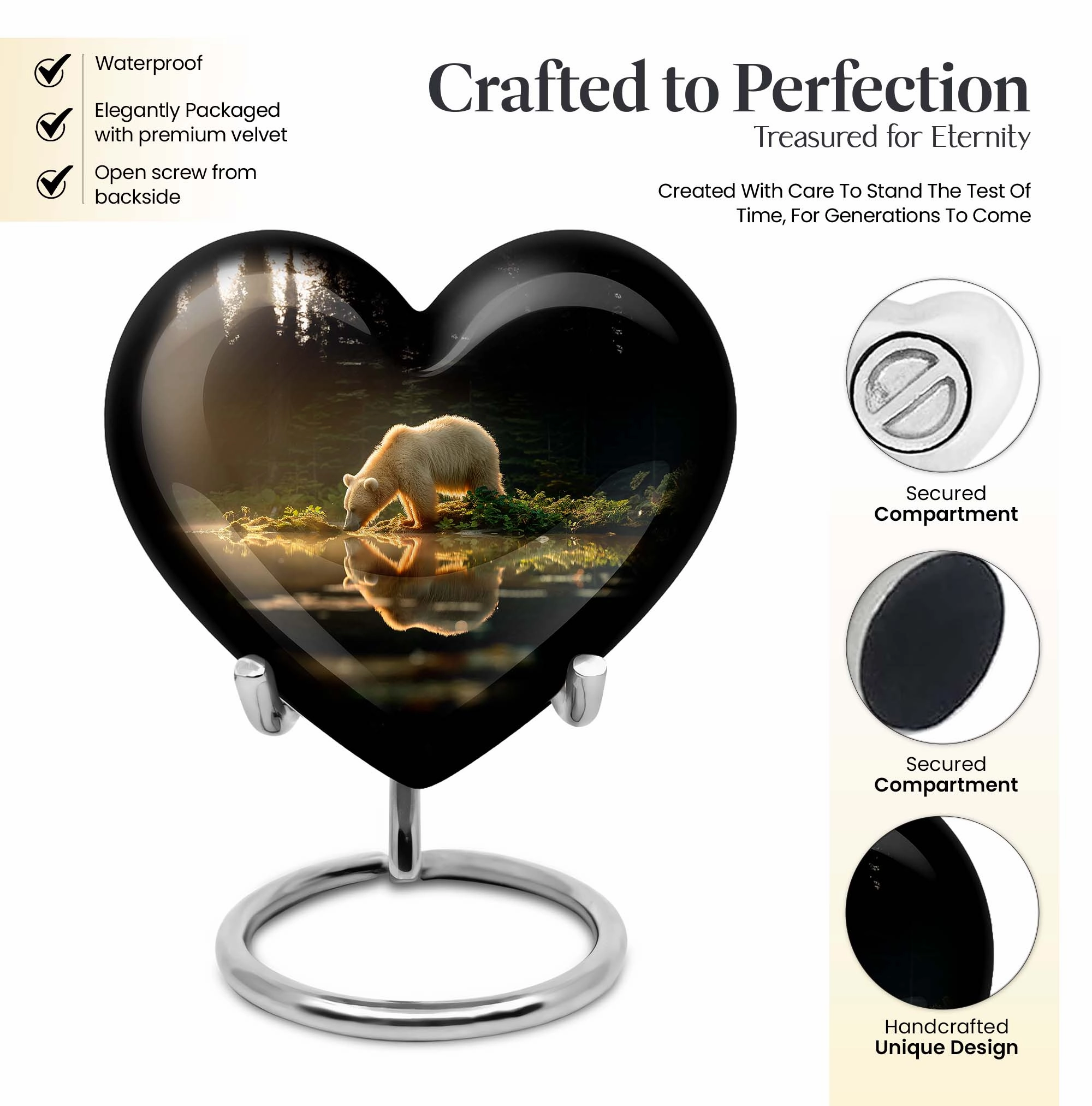 Bear Cremation Container - Serenity Memorial Urn
