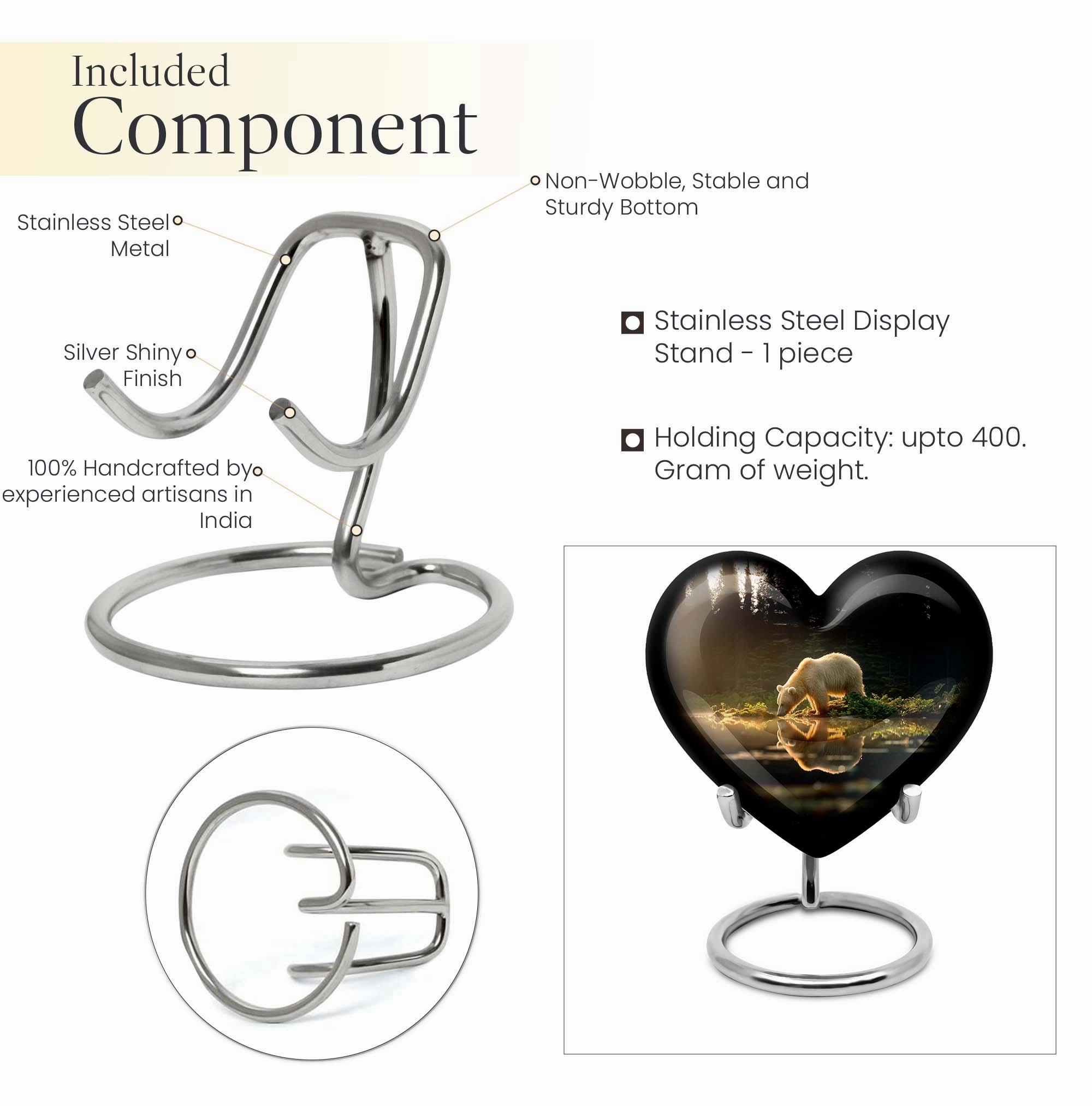 Bear Cremation Container - Serenity Memorial Urn