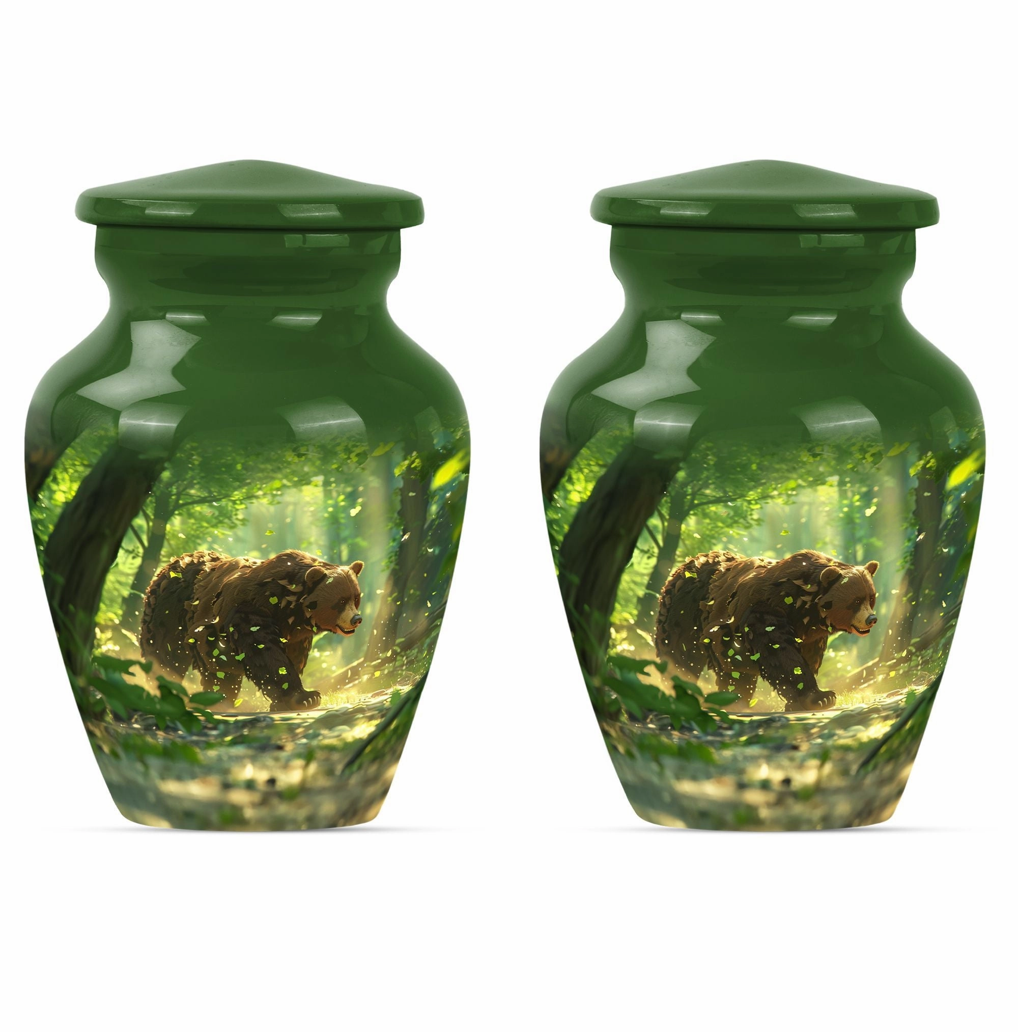 Bear-Themed Large Cremation Urn - Container For Human Ashes