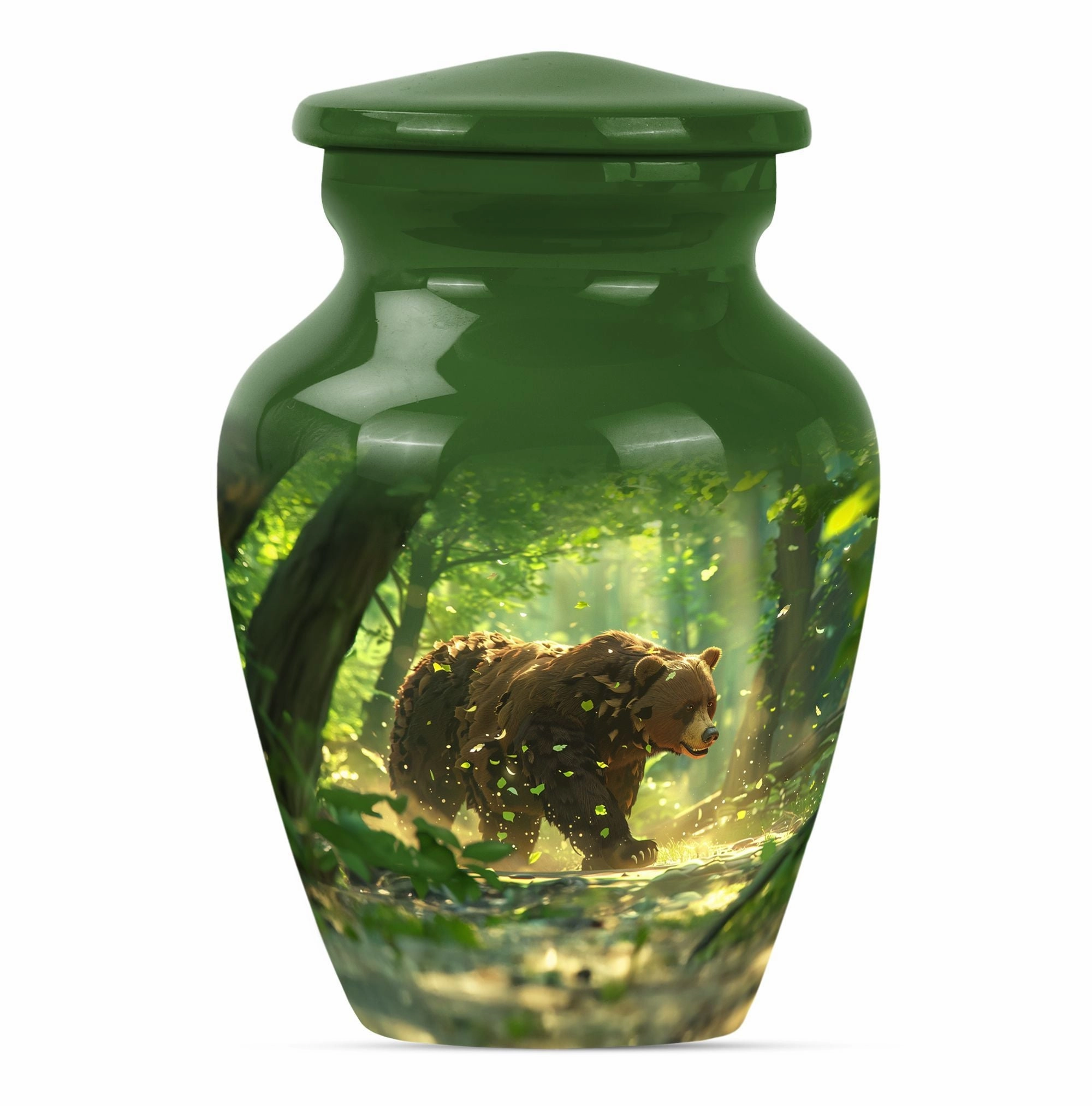 Bear-Themed Large Cremation Urn - Container For Human Ashes