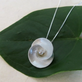 Berkilau Necklace - White Pearl, Sterling Silver, Indonesia