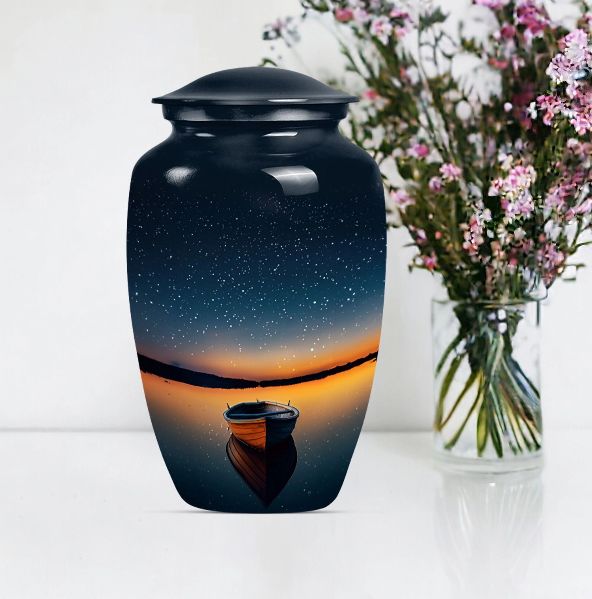 Boat Memorial - Cremation Keepsake Urn with Classic Design
