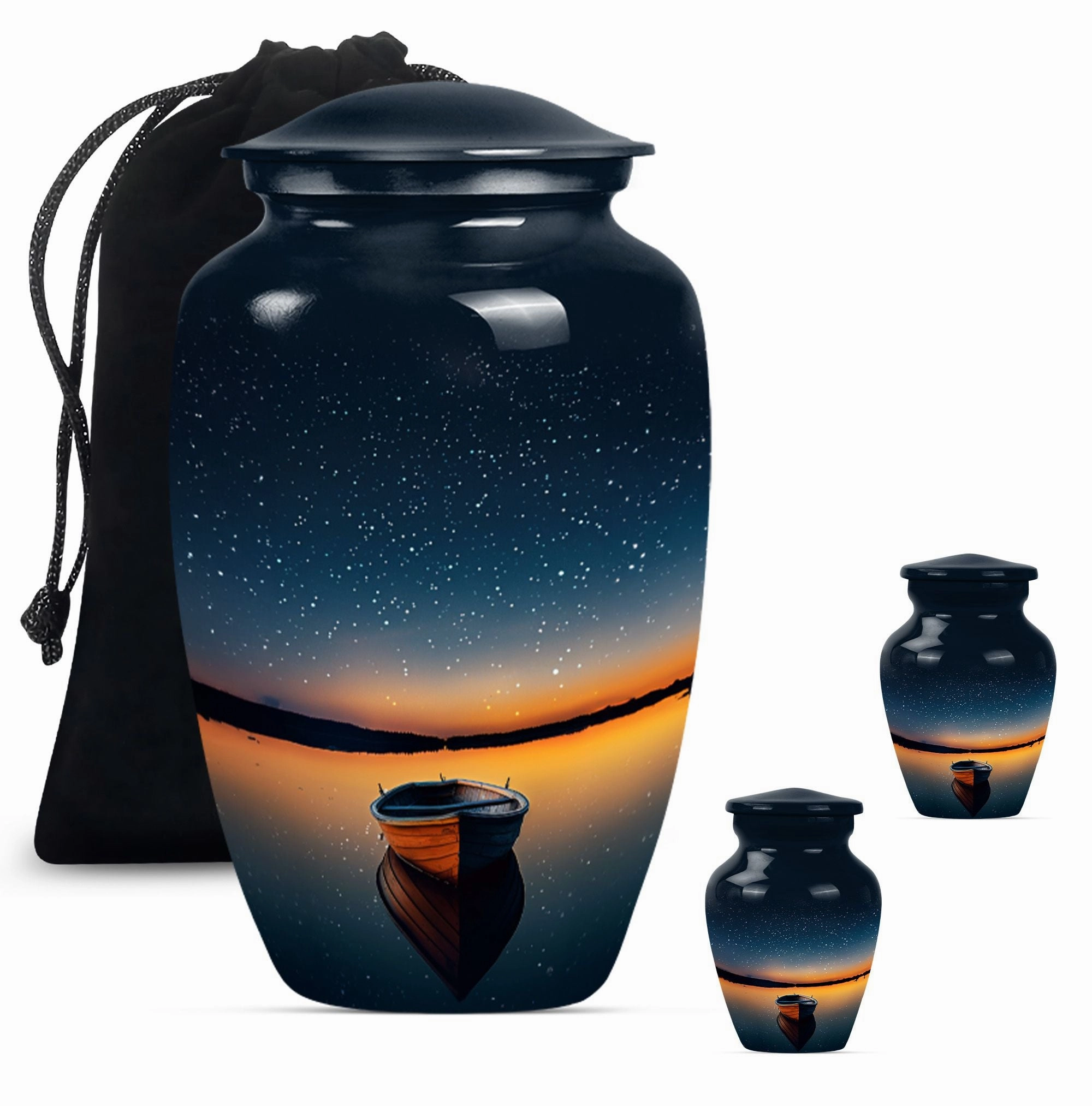 Boat Memorial - Cremation Keepsake Urn with Classic Design