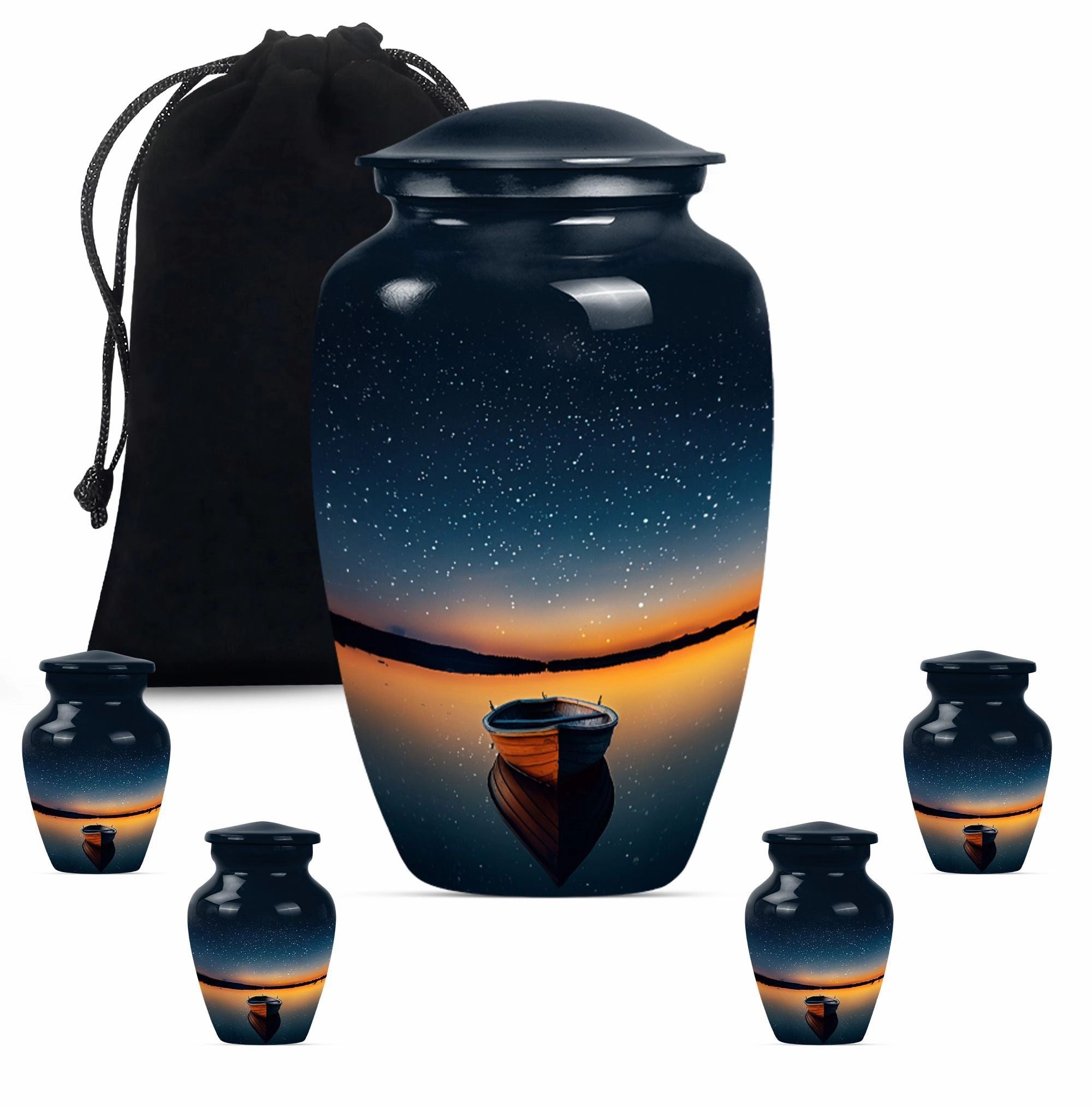 Boat Memorial - Cremation Keepsake Urn with Classic Design