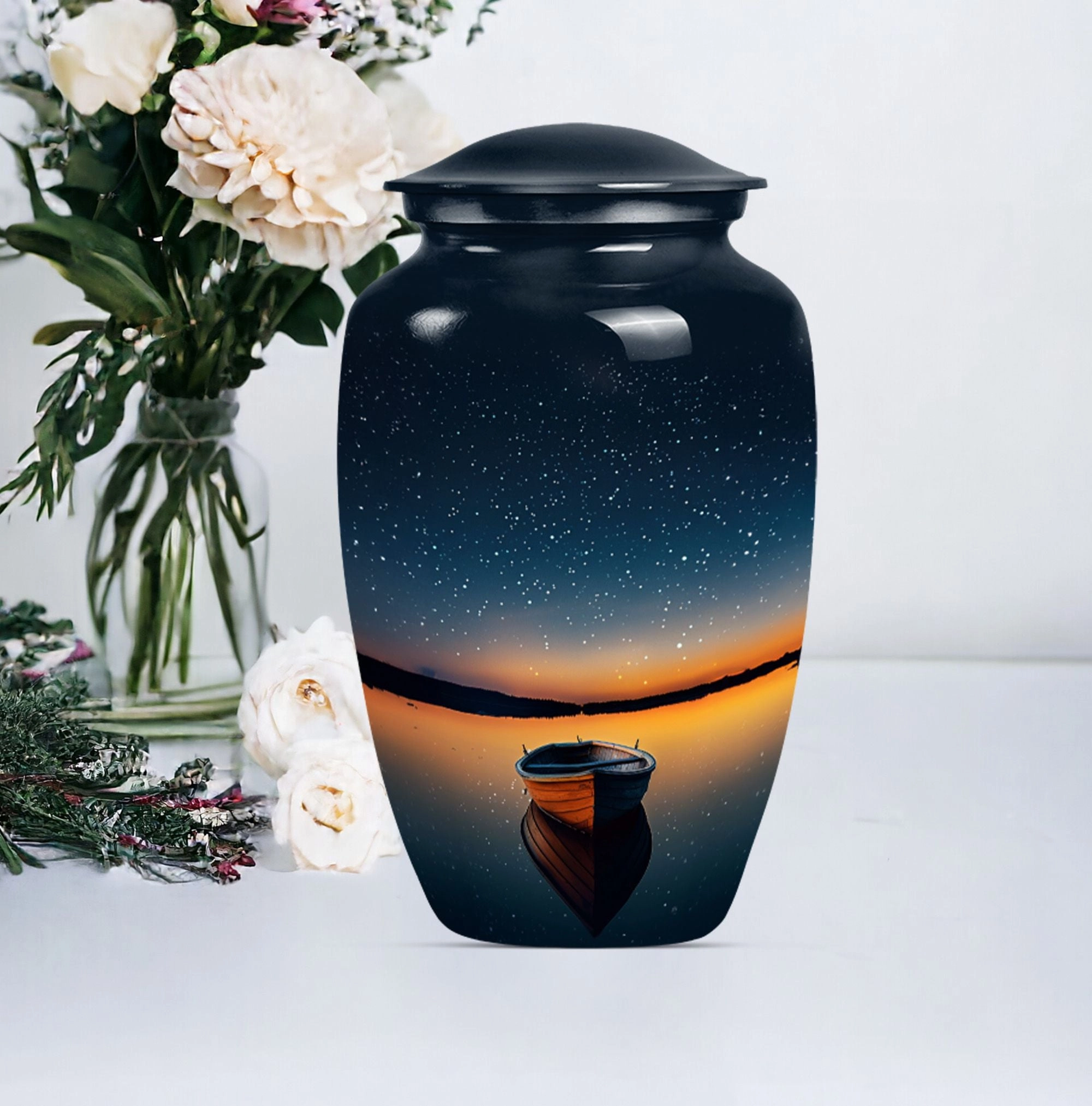 Boat Memorial - Cremation Keepsake Urn with Classic Design