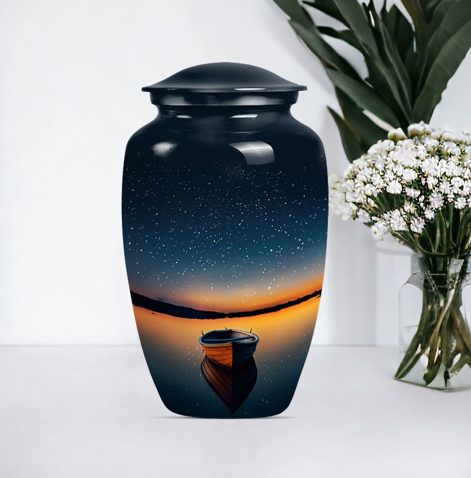 Boat Memorial - Cremation Keepsake Urn with Classic Design