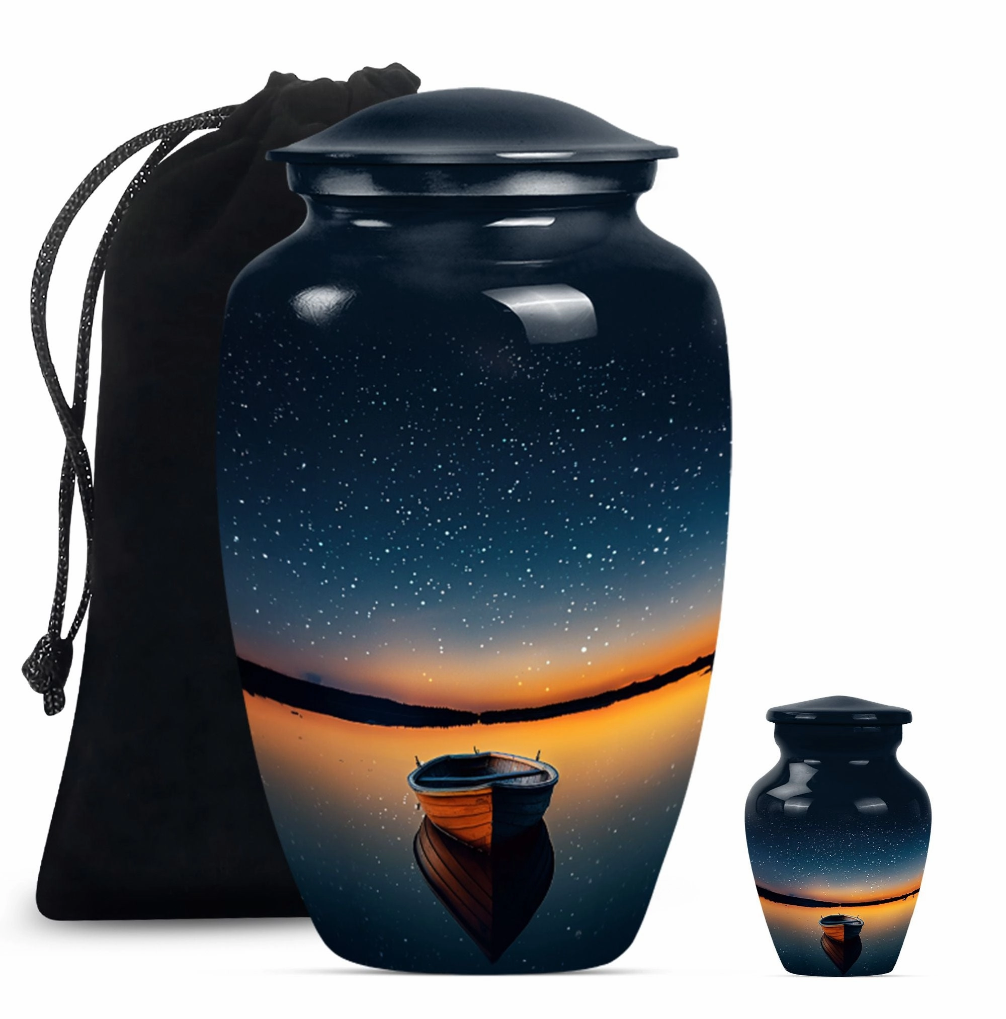 Boat Memorial - Cremation Keepsake Urn with Classic Design