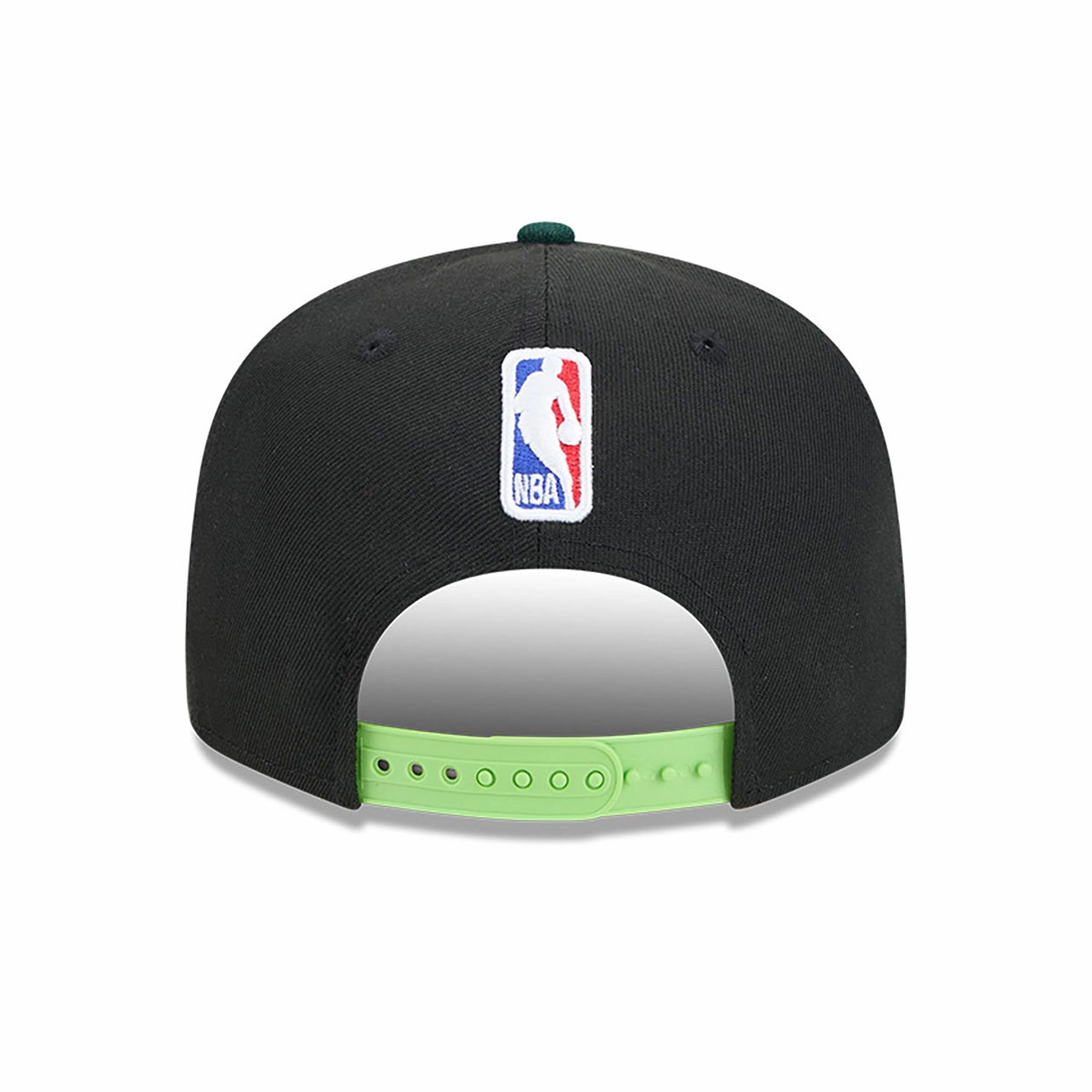 Boston Celtics New Era 2024 City Edition Black/Green 9FIFTY Adjustable Hat