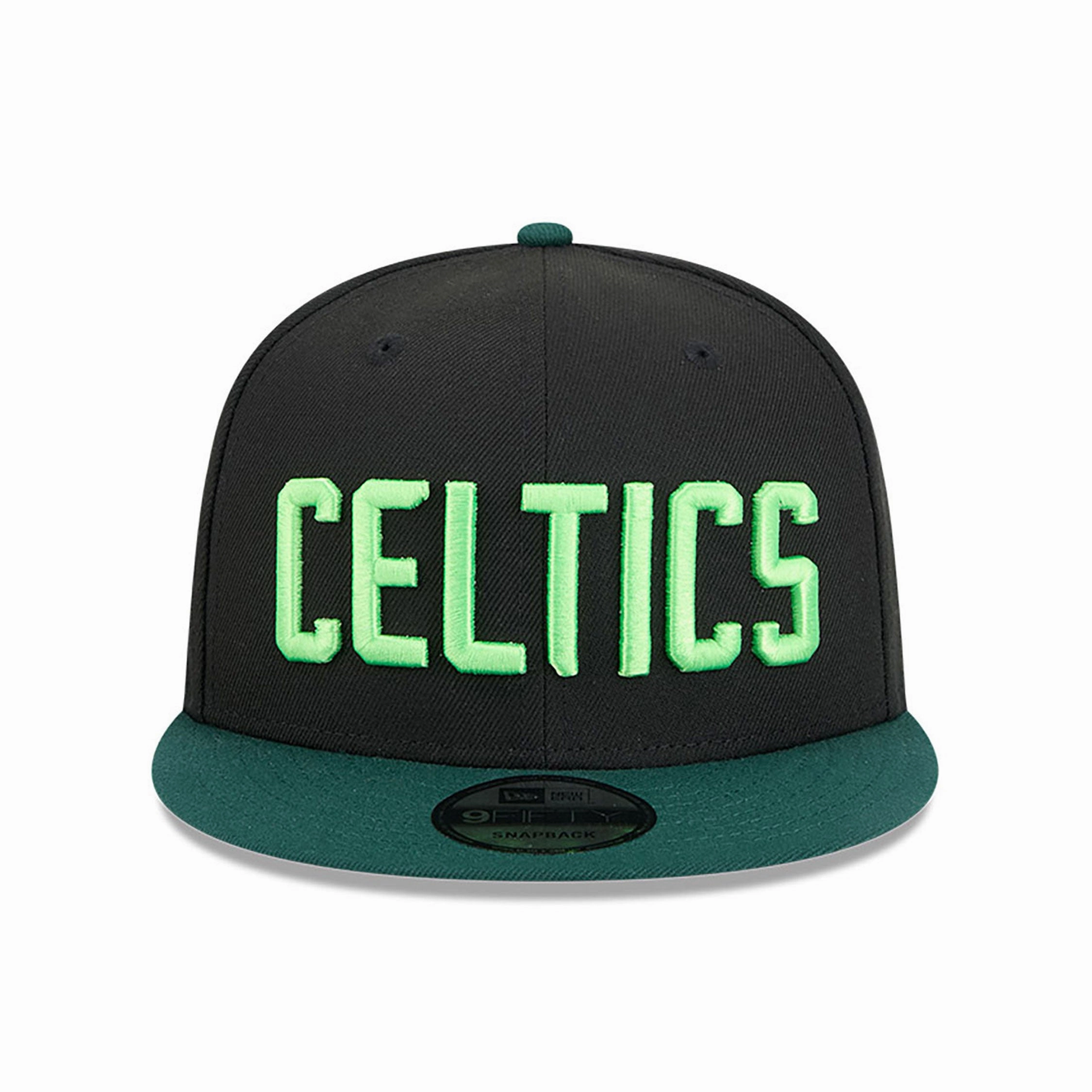 Boston Celtics New Era 2024 City Edition Black/Green 9FIFTY Adjustable Hat