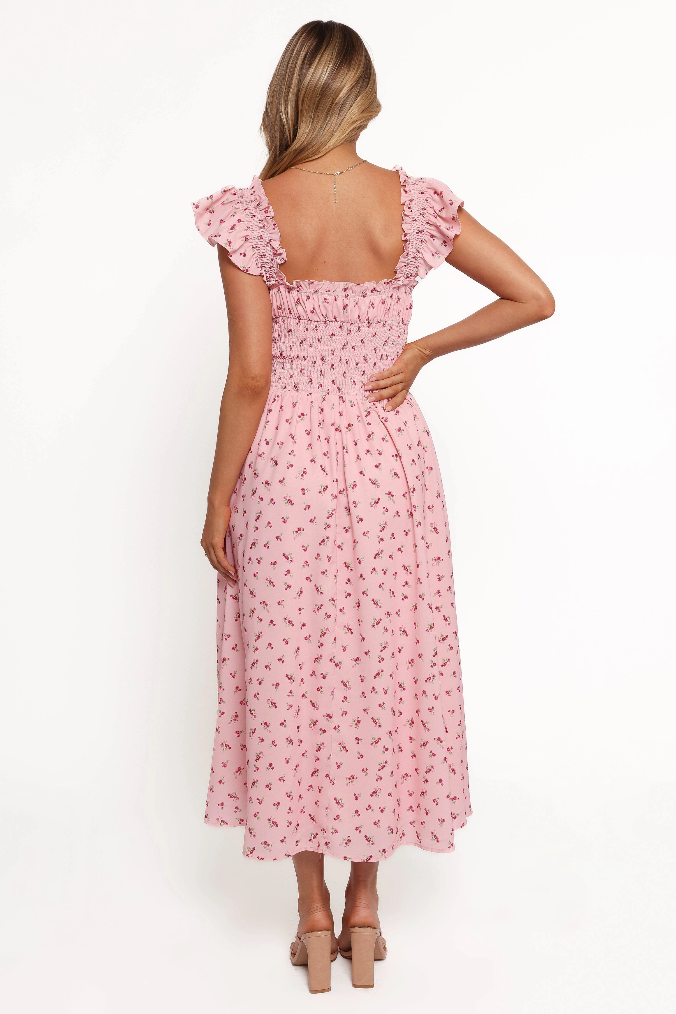 Bronte Midi Dress - Pink Floral