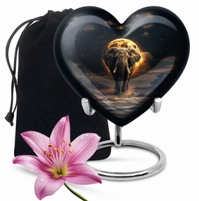 Butterfly Elephant Urn - Cremation Memorial for Adults