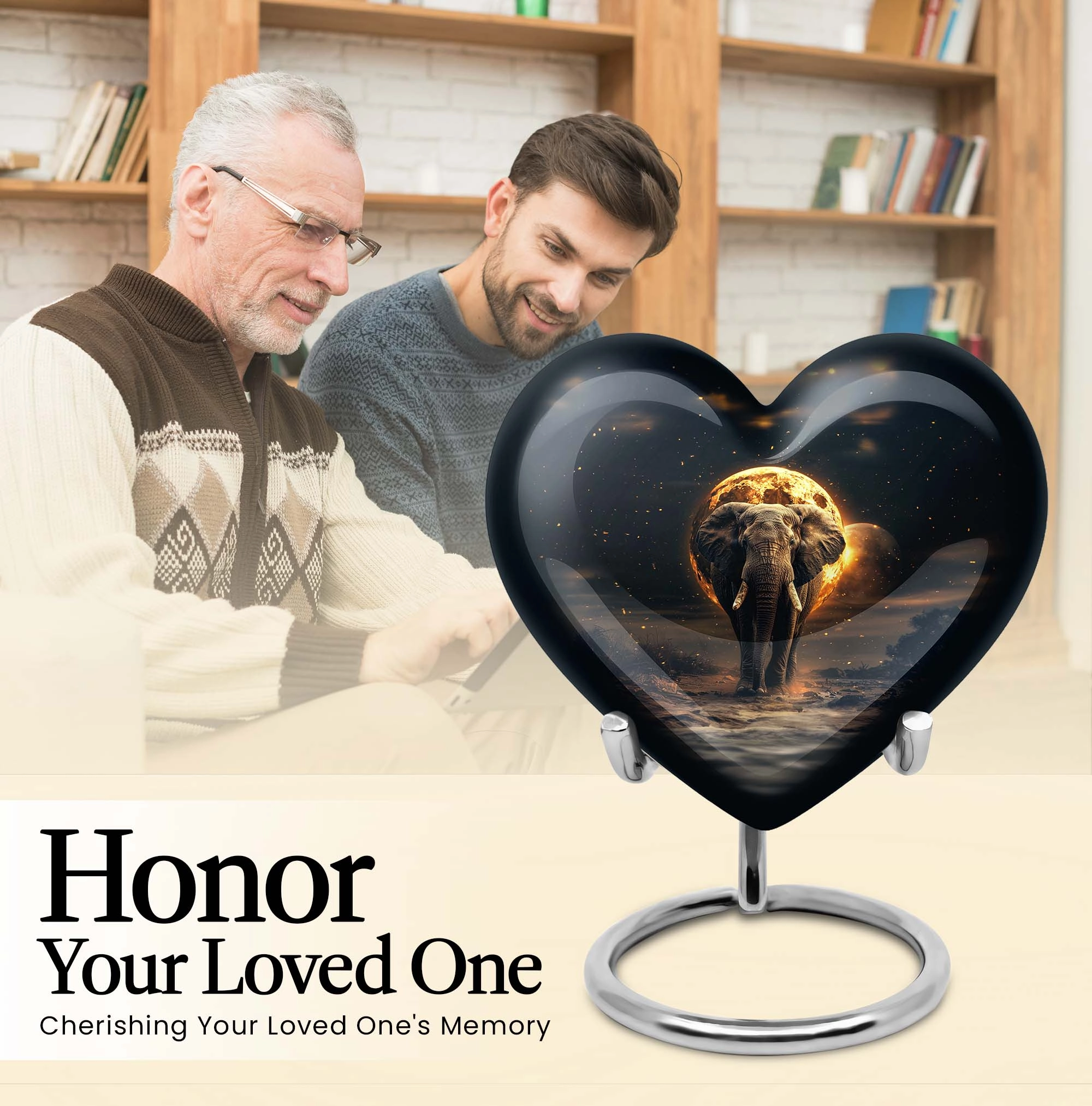 Butterfly Elephant Urn - Cremation Memorial for Adults