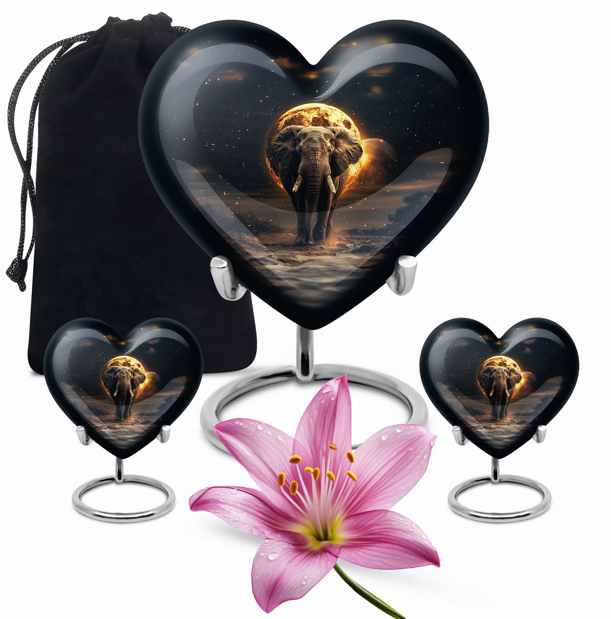 Butterfly Elephant Urn - Cremation Memorial for Adults