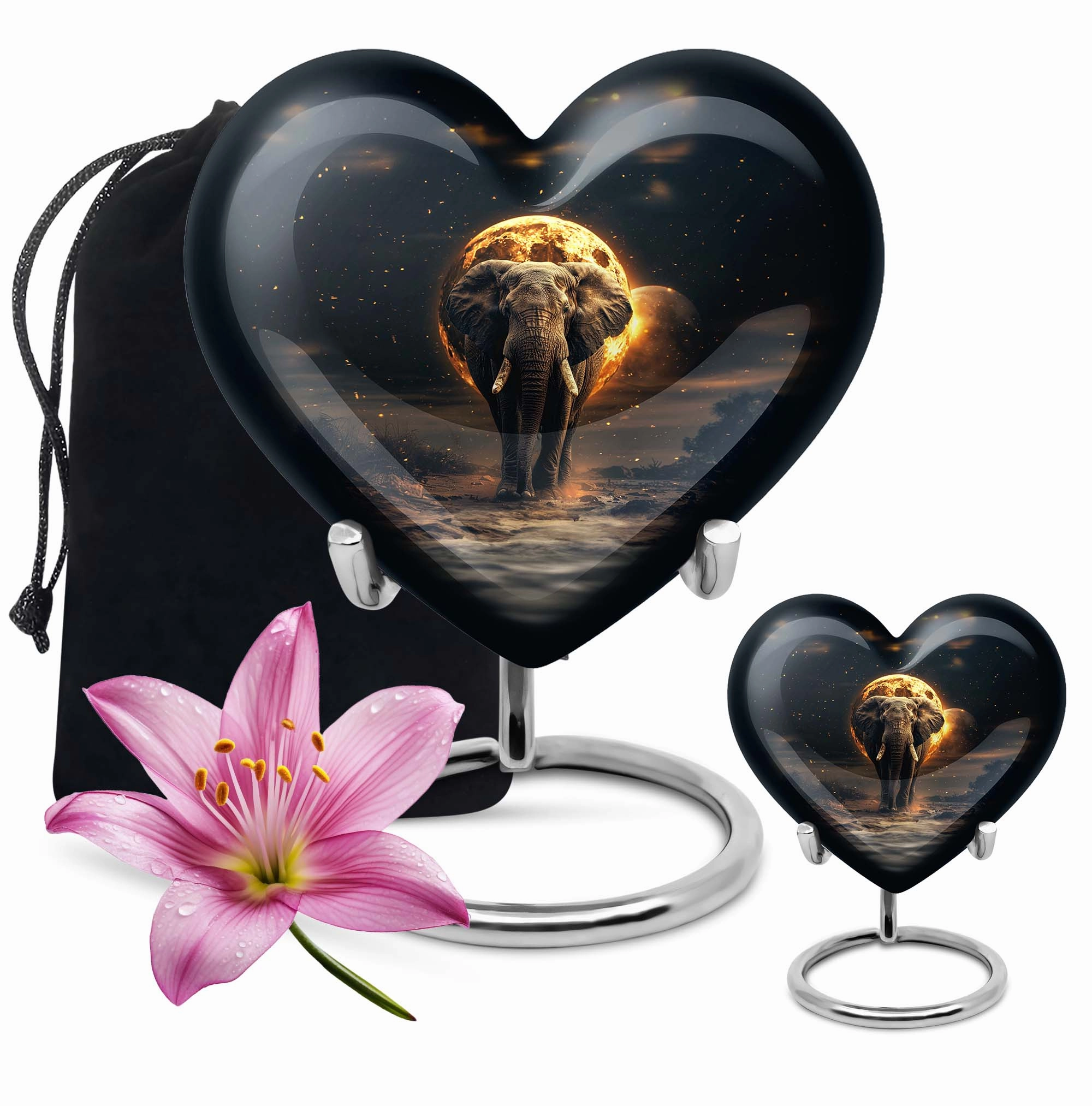 Butterfly Elephant Urn - Cremation Memorial for Adults