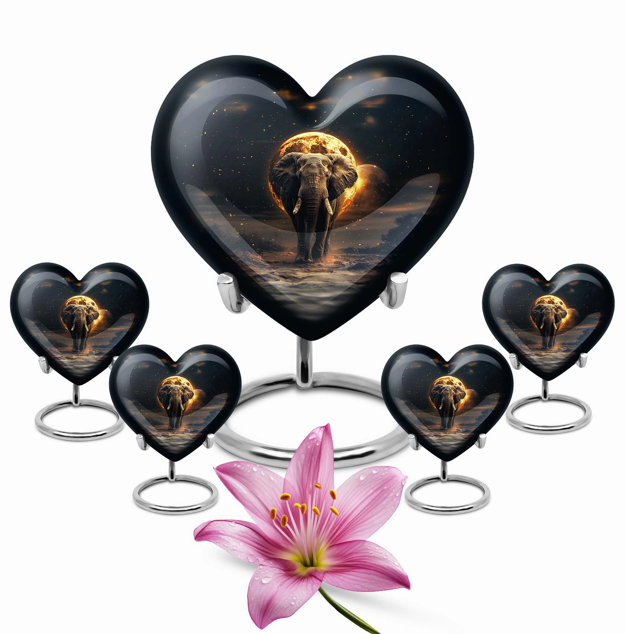 Butterfly Elephant Urn - Cremation Memorial for Adults