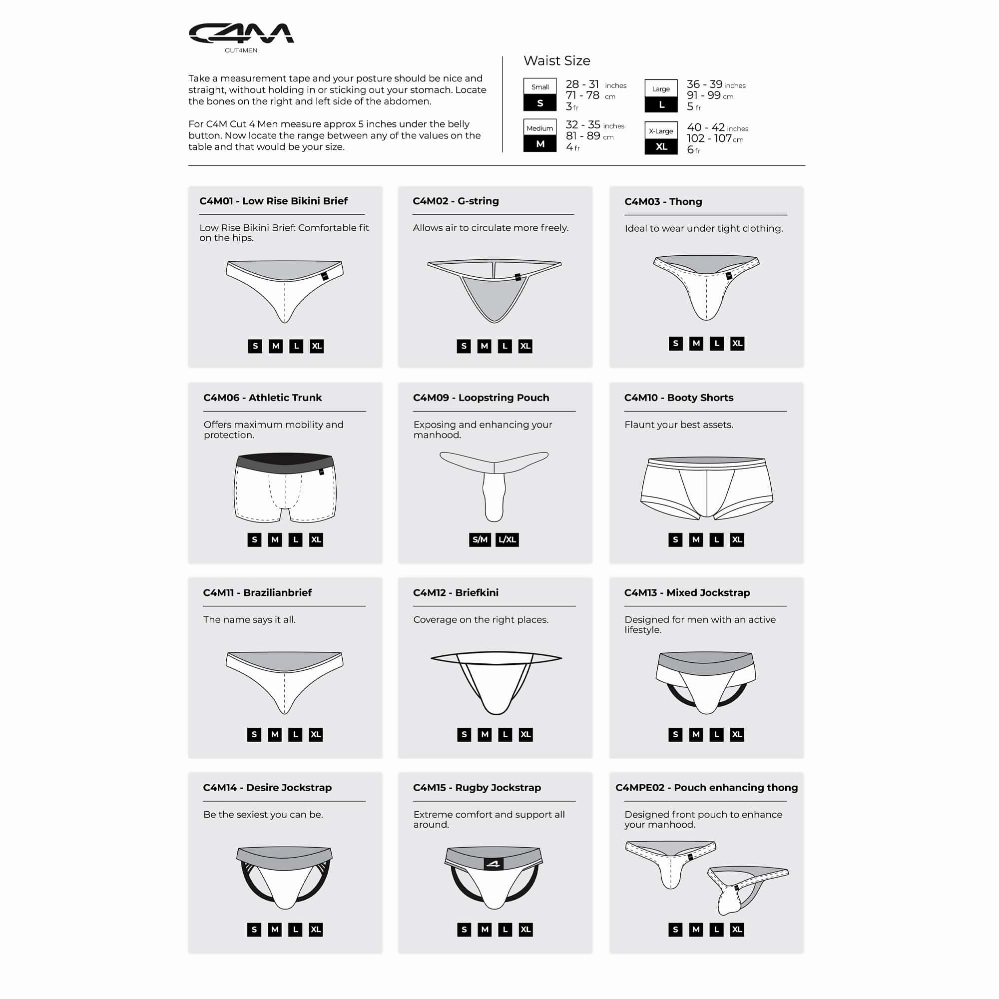 C4M BL4CK Boost Bikini Brief - Leatherette